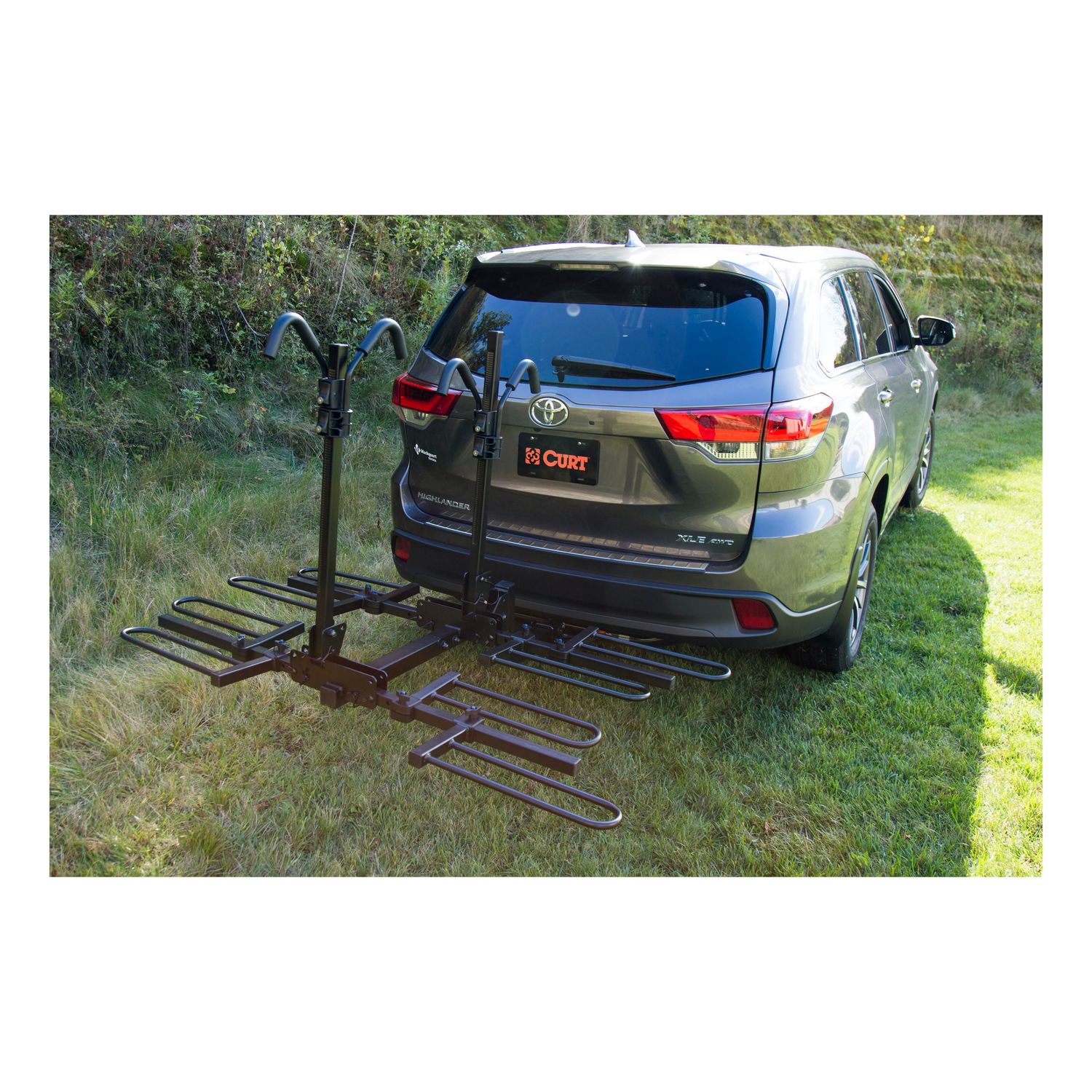 Curt Tray Style Hitch Mounted Bike Rack for 4 Bikes 2in Shank