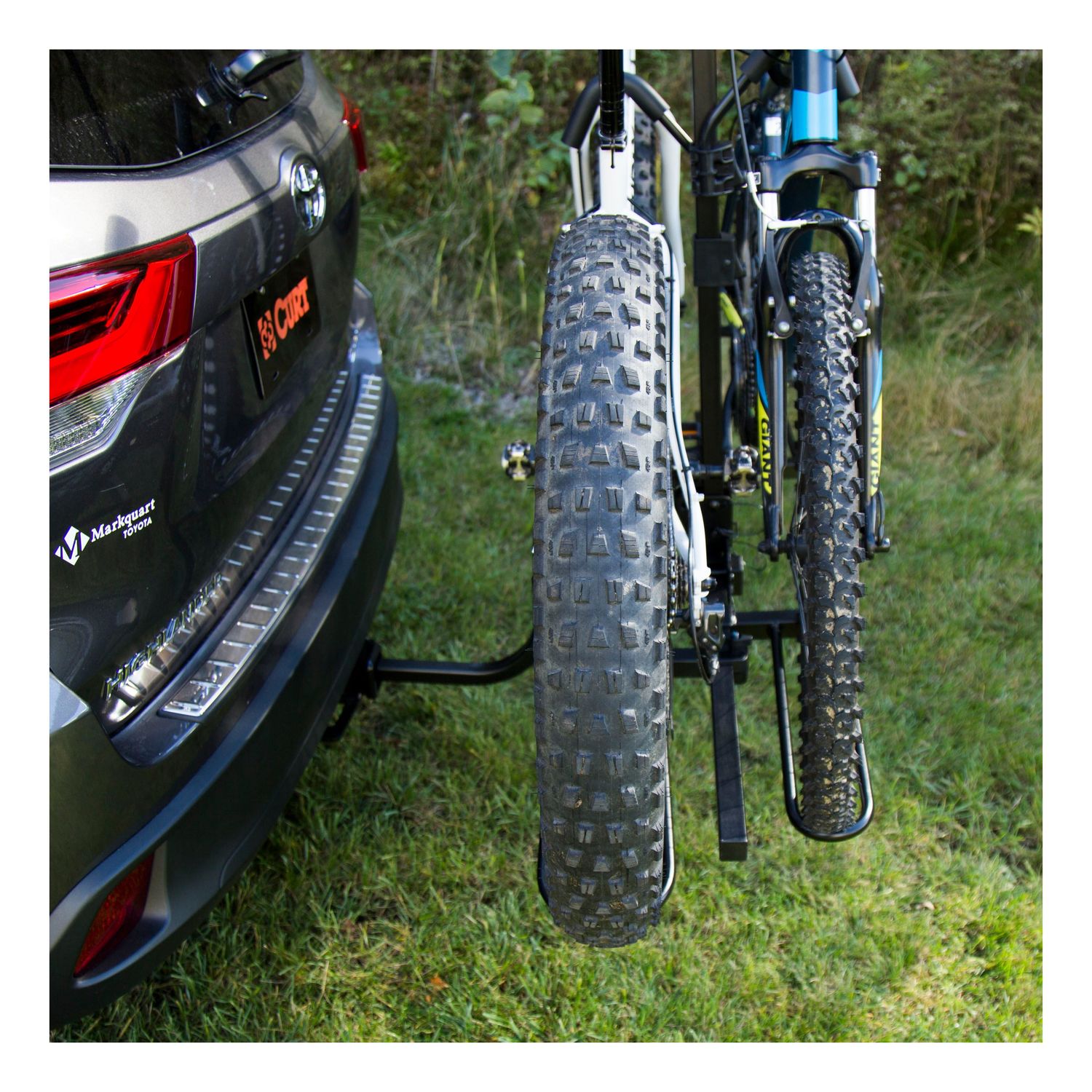 Curt 4 7 8in Inside Width Tray Style Bike Rack Cradles for Fat Tires 2 Piece