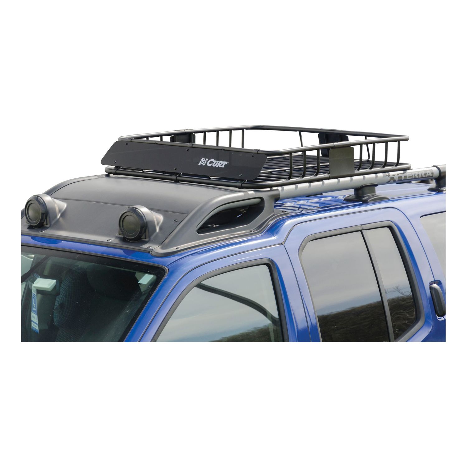 CURT 42in X 37in Black Steel Roof Top Luggage Carrier