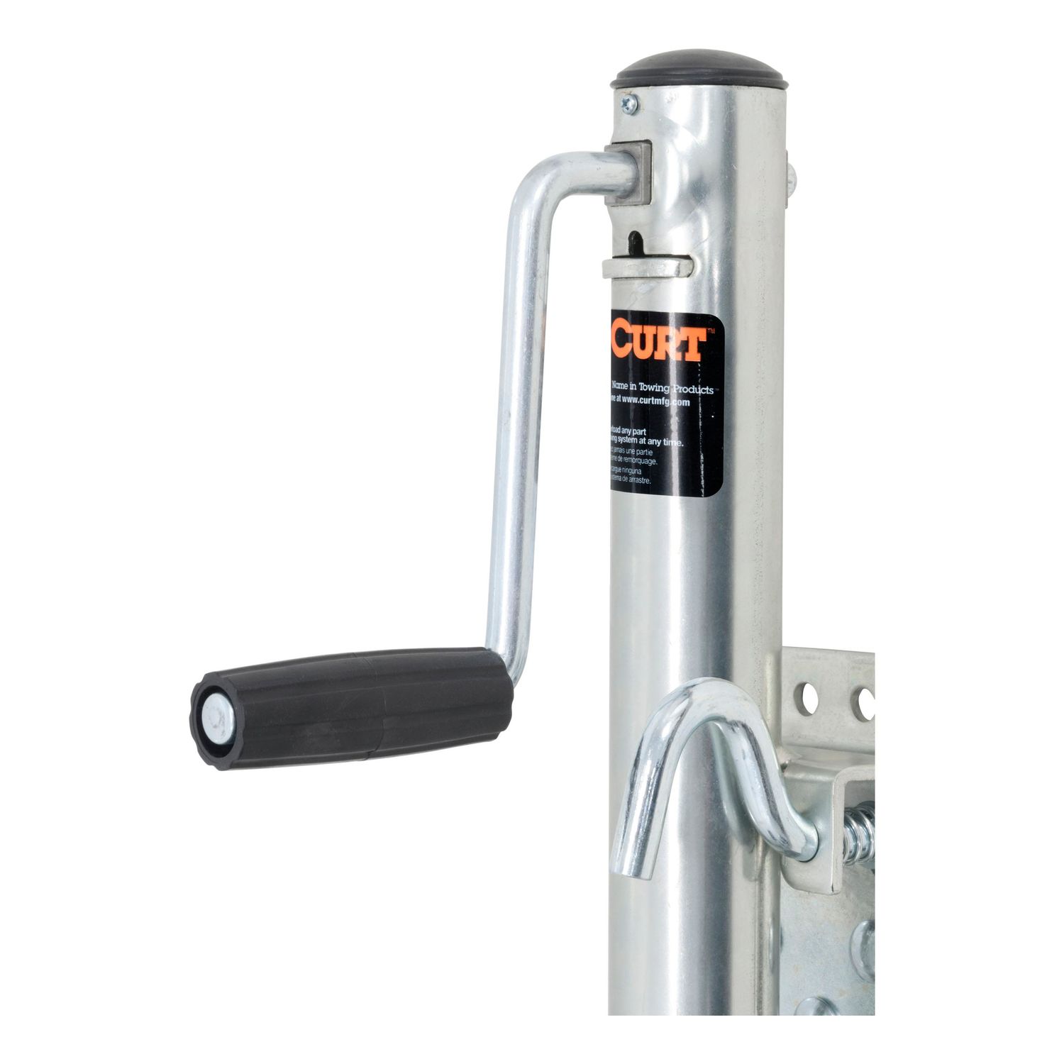 CURT 10in 1,200lbs Travel Marine Jack with 6in Wheel