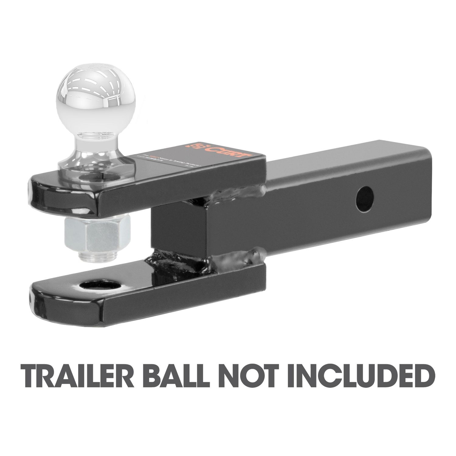 CURT 6,000lbs GTW Trailer Hitch Ball Mount that Fits 2in Receiver, 1in ...