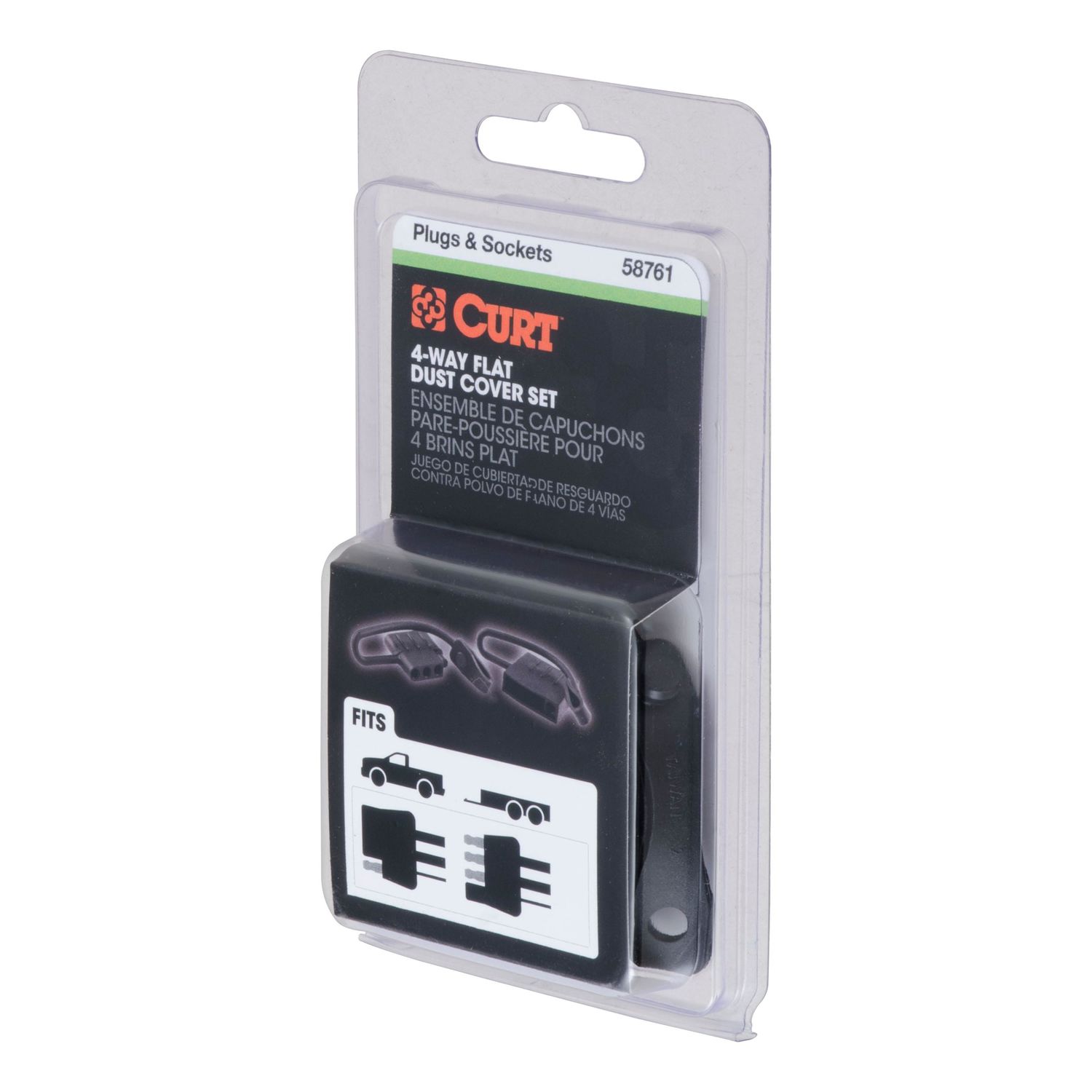 CURT 4-Way Flat Connector Dust Cover Set