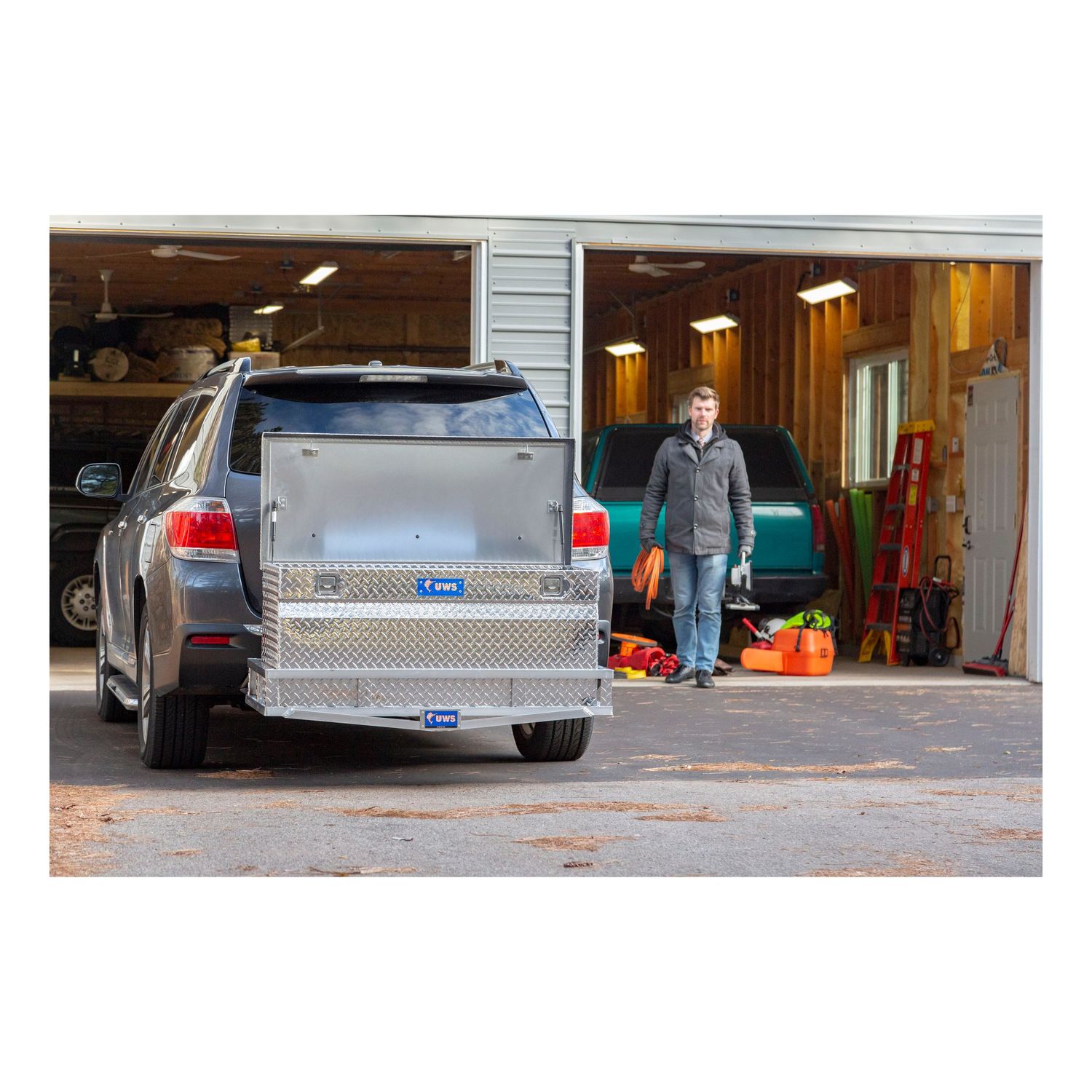 UWS 48in Bright Aluminum Cargo Carrier Utility Chest Box