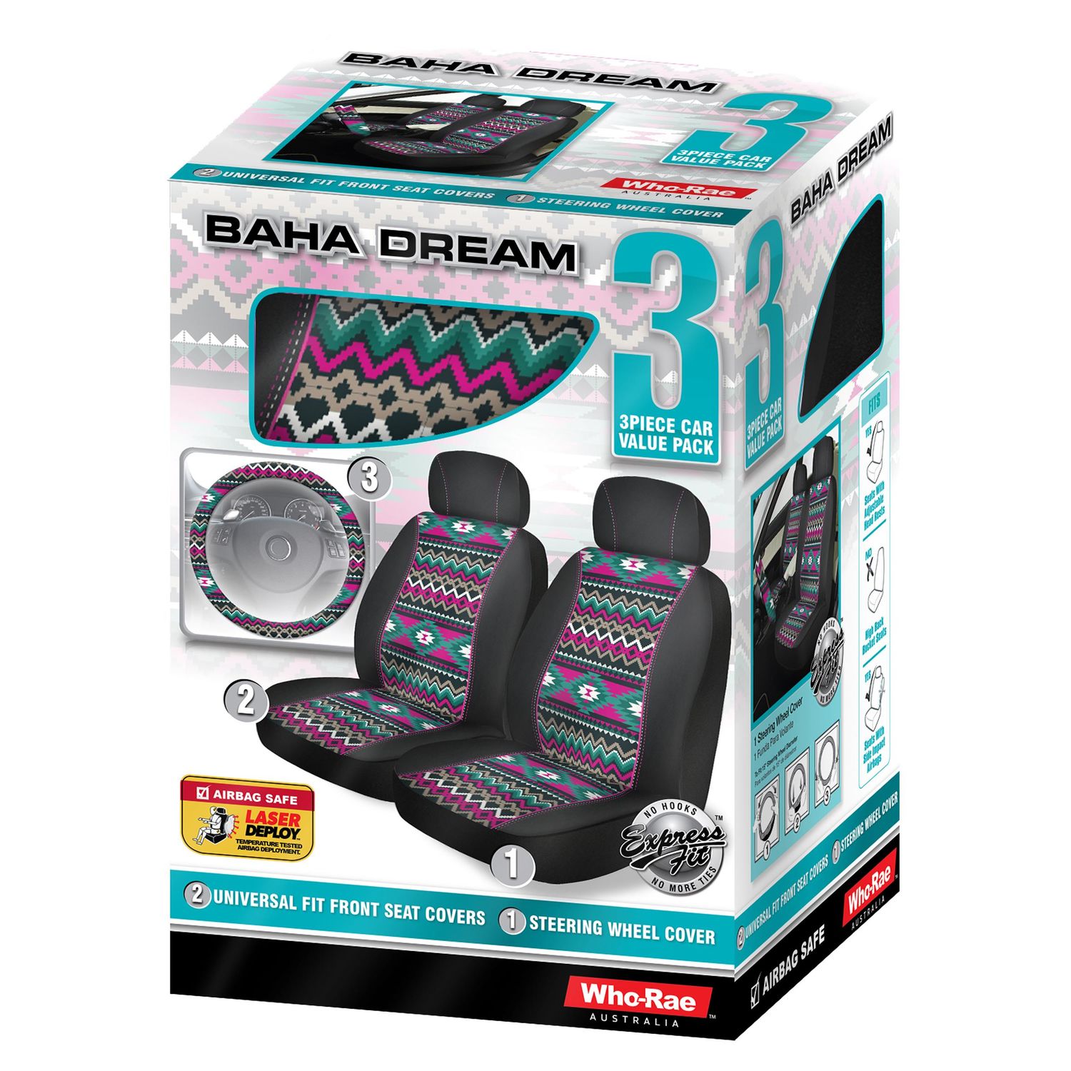Custom Accessories Baha Dream Seat Cover Kit 3 Piece