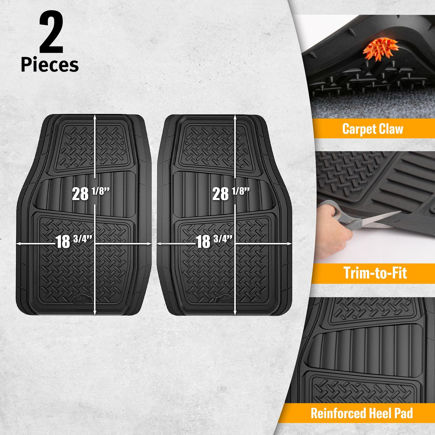 Armor All Black Universal Floor Mat Set