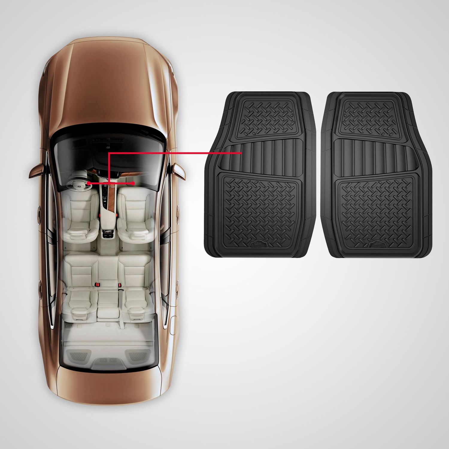 Armor All Black Universal Floor Mat Set