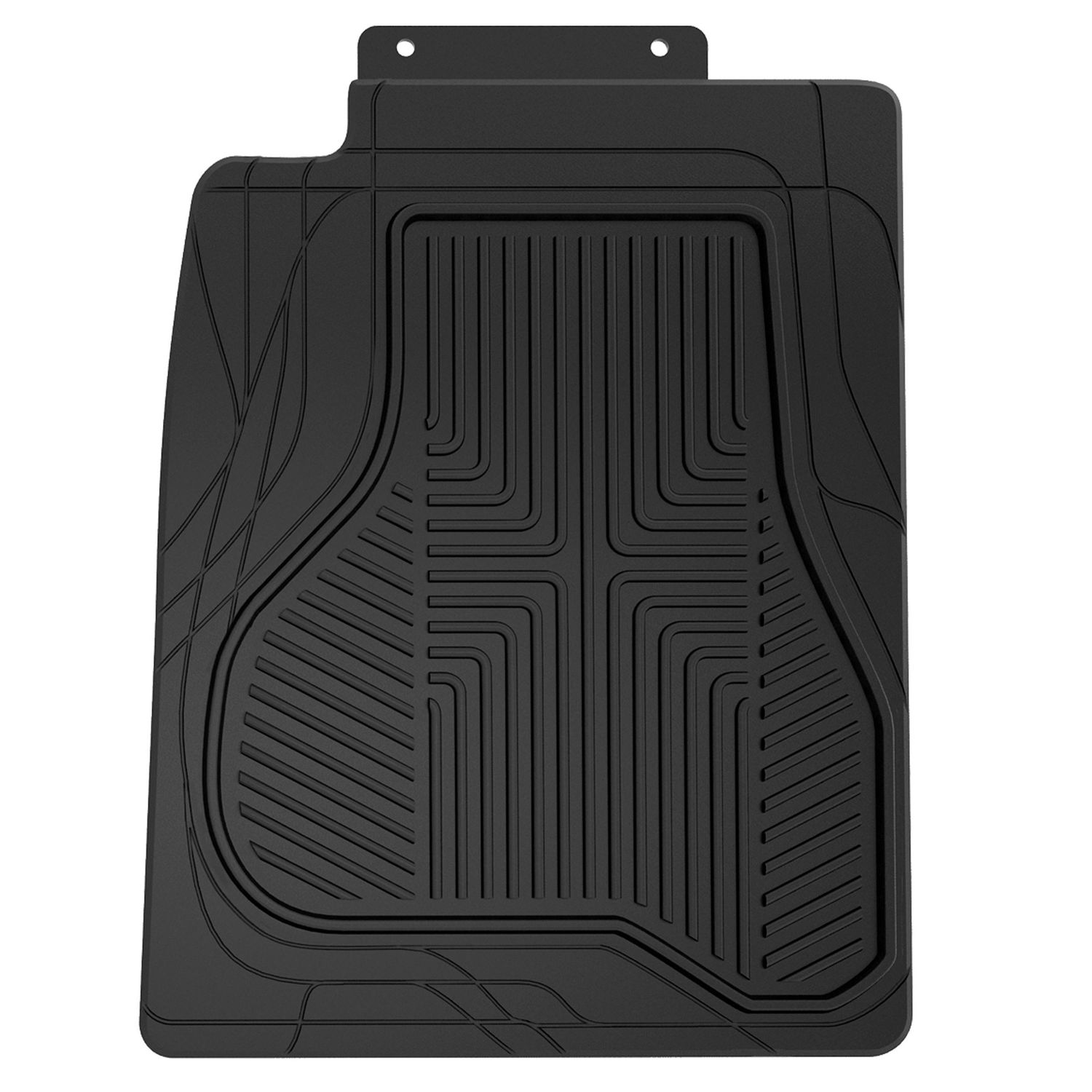 Custom Accessories Black Rubber Truck Floor Mats 3 Piece