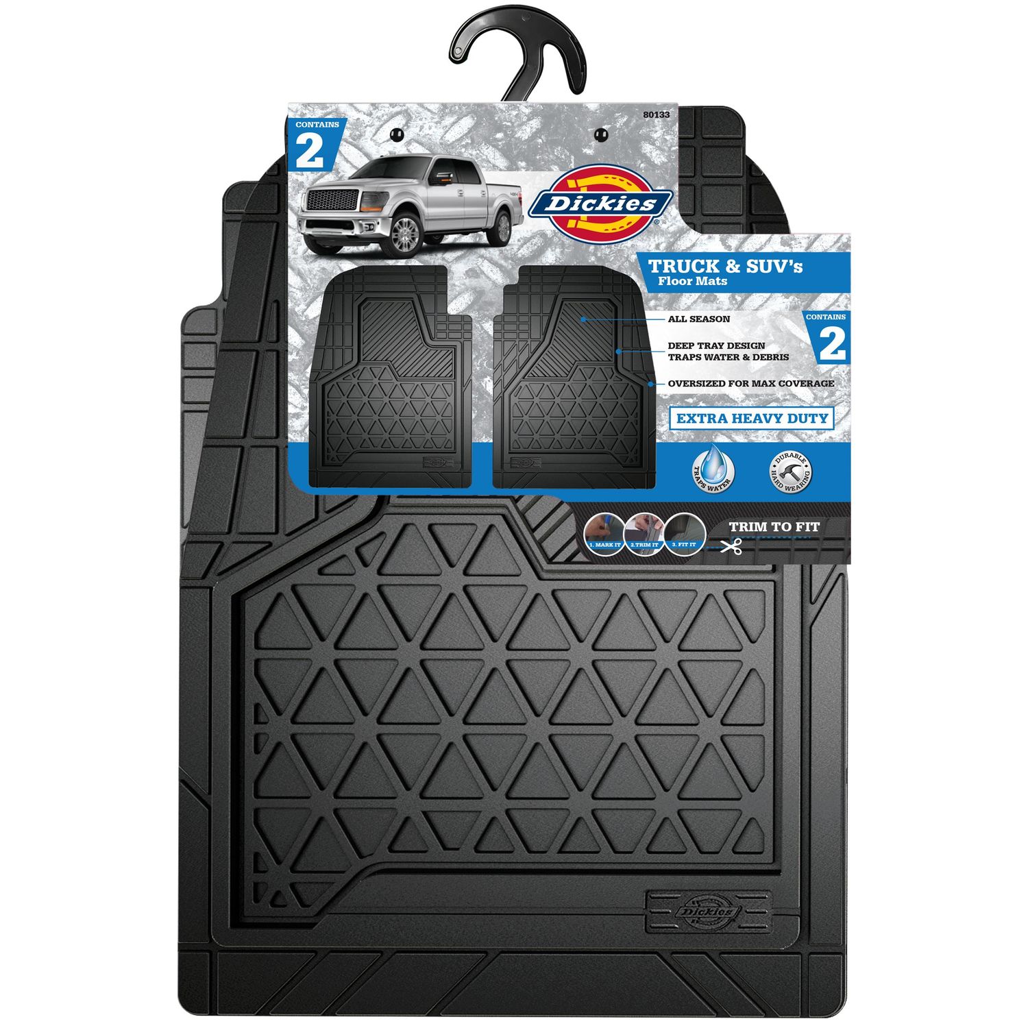 Dickies Black Truck And Suvs Floor Mats 2 Piece 6353