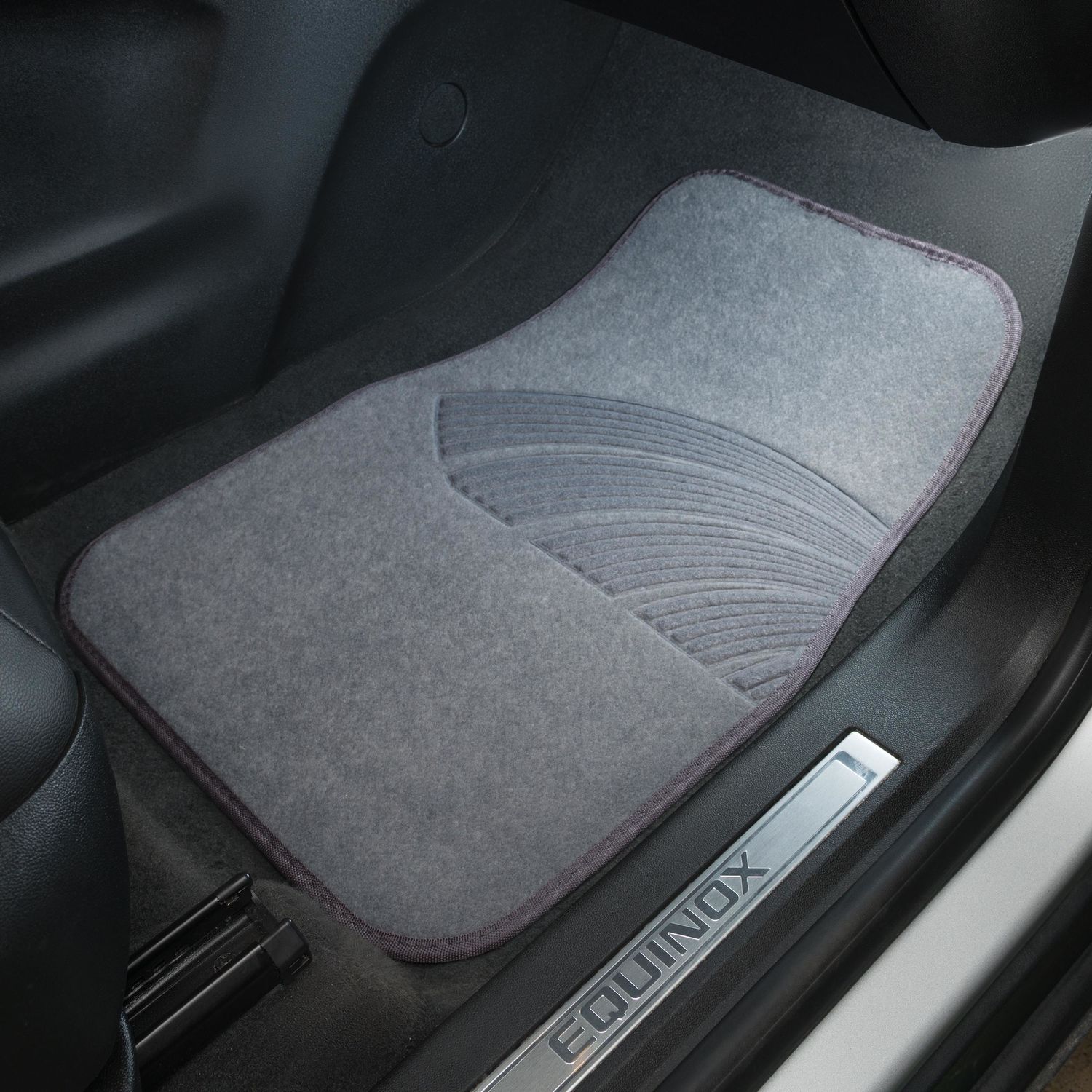 Norsk Universal Auto 4 Piece Carpet Car Floor Mats Interior Gray