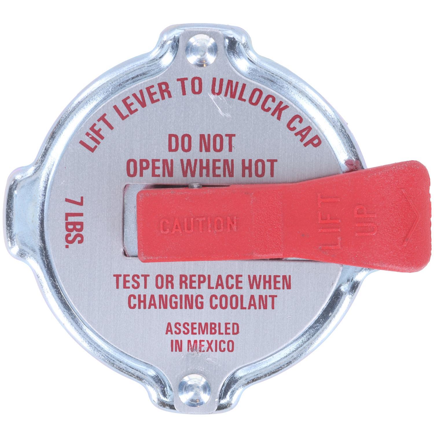 Duralast Heavy Duty Safety Lever Radiator Cap 7709