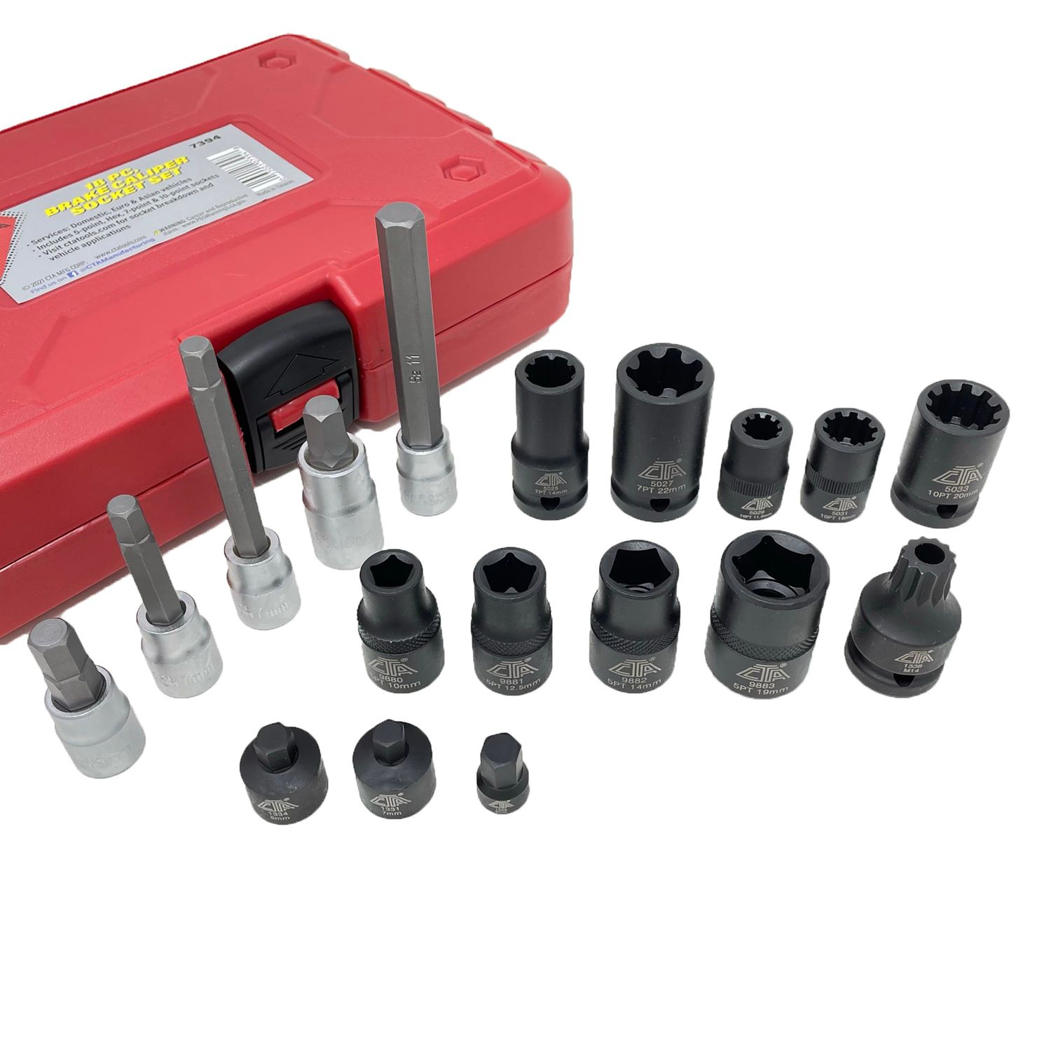 CTA Brake Caliper Socket Set 18 Piece