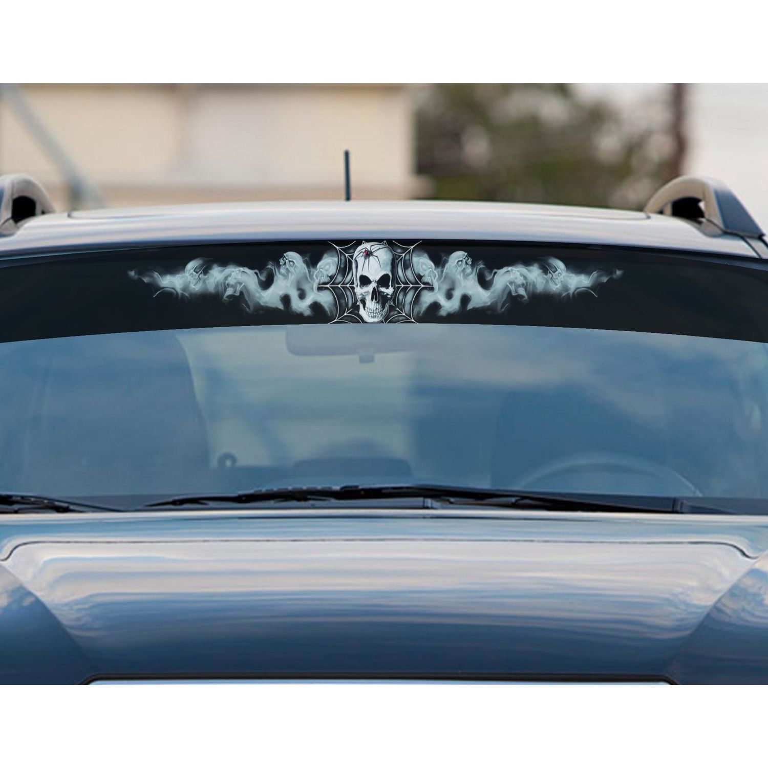 Lethal Threat Spider Skull Windshield Visor Decal