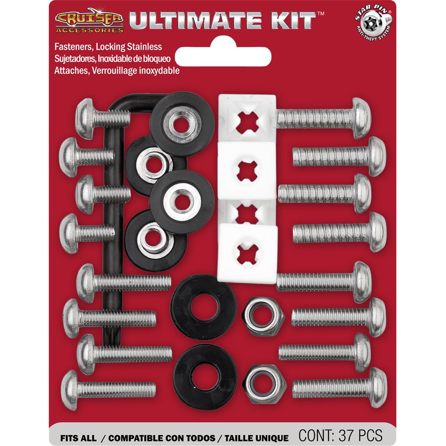 Cruiser Accessories Ultimate Kit Locking License Plate Fasteners