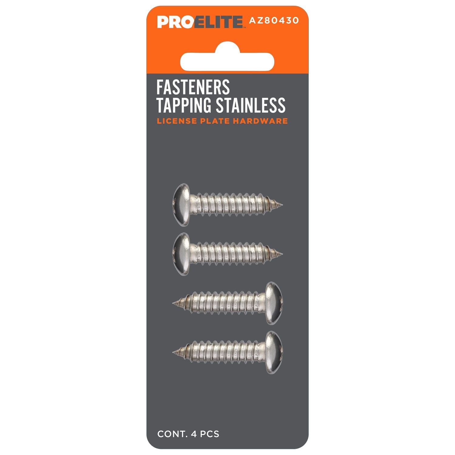 Proelite Stainless Steel Tapping License Plate Fasteners 