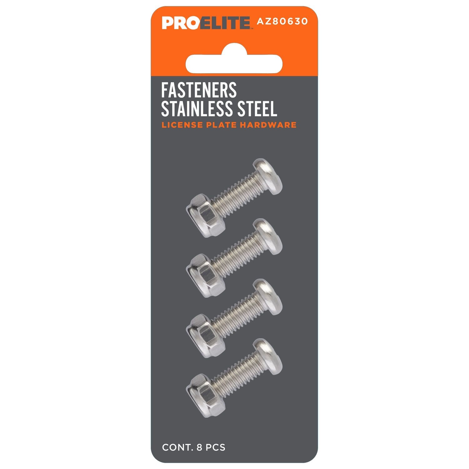 Proelite Stainless Steel License Plate Fasteners 