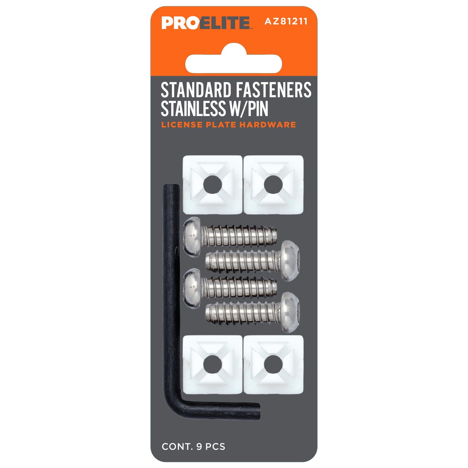 Proelite Stainless Steel Anti Theft License Plate Fasteners 