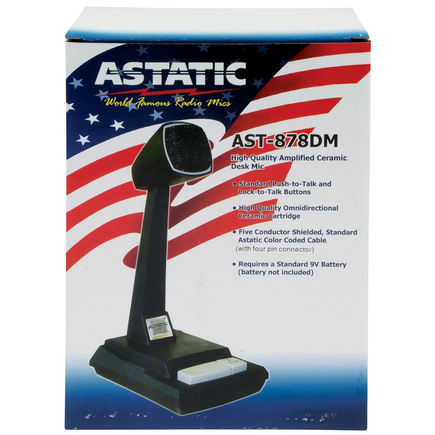 Astatic Amplified Ceramic Desk Cb Microphone