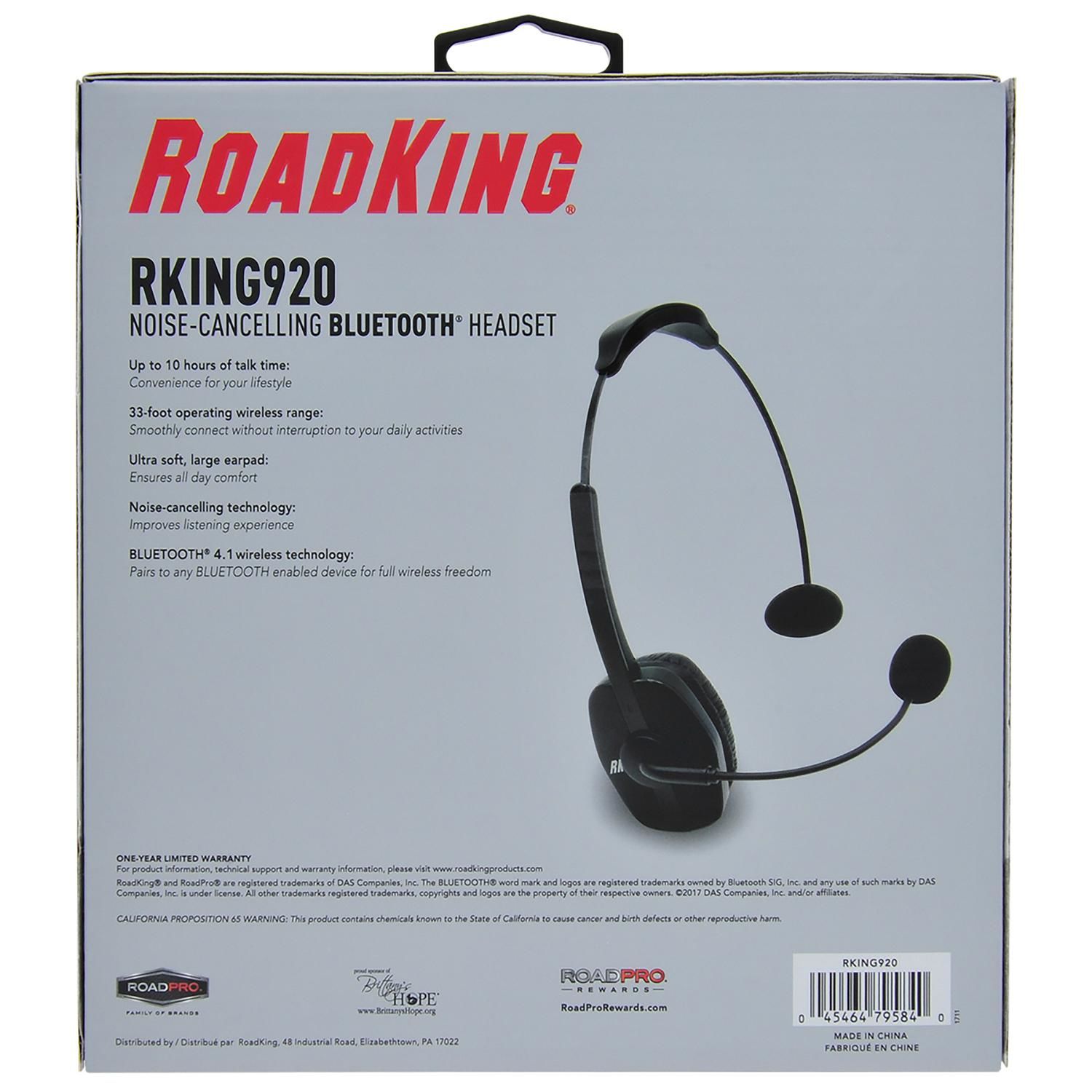 Road king hot sale bluetooth headset