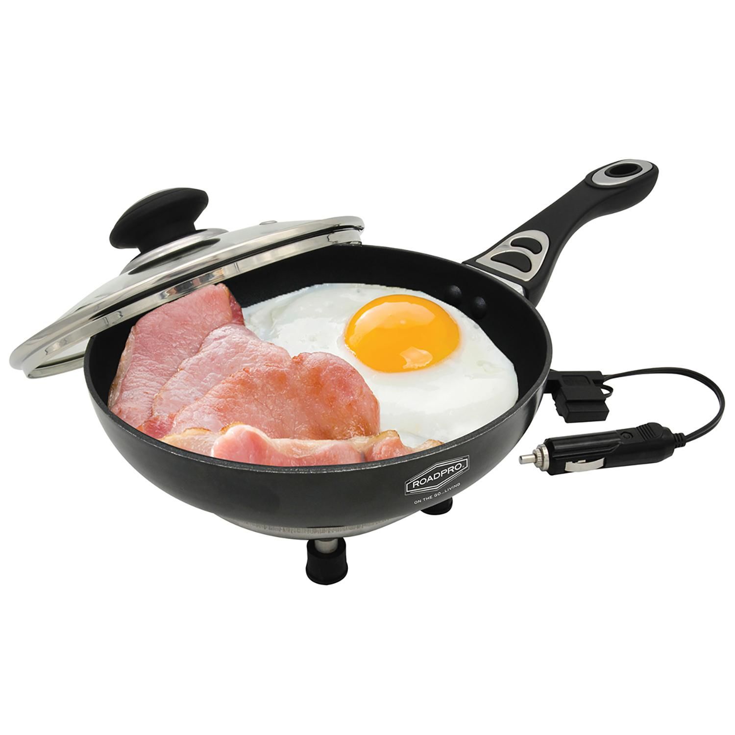 RoadPro 12-Volt Portable Frying Pan, Non-stick 14.1-in Aluminum