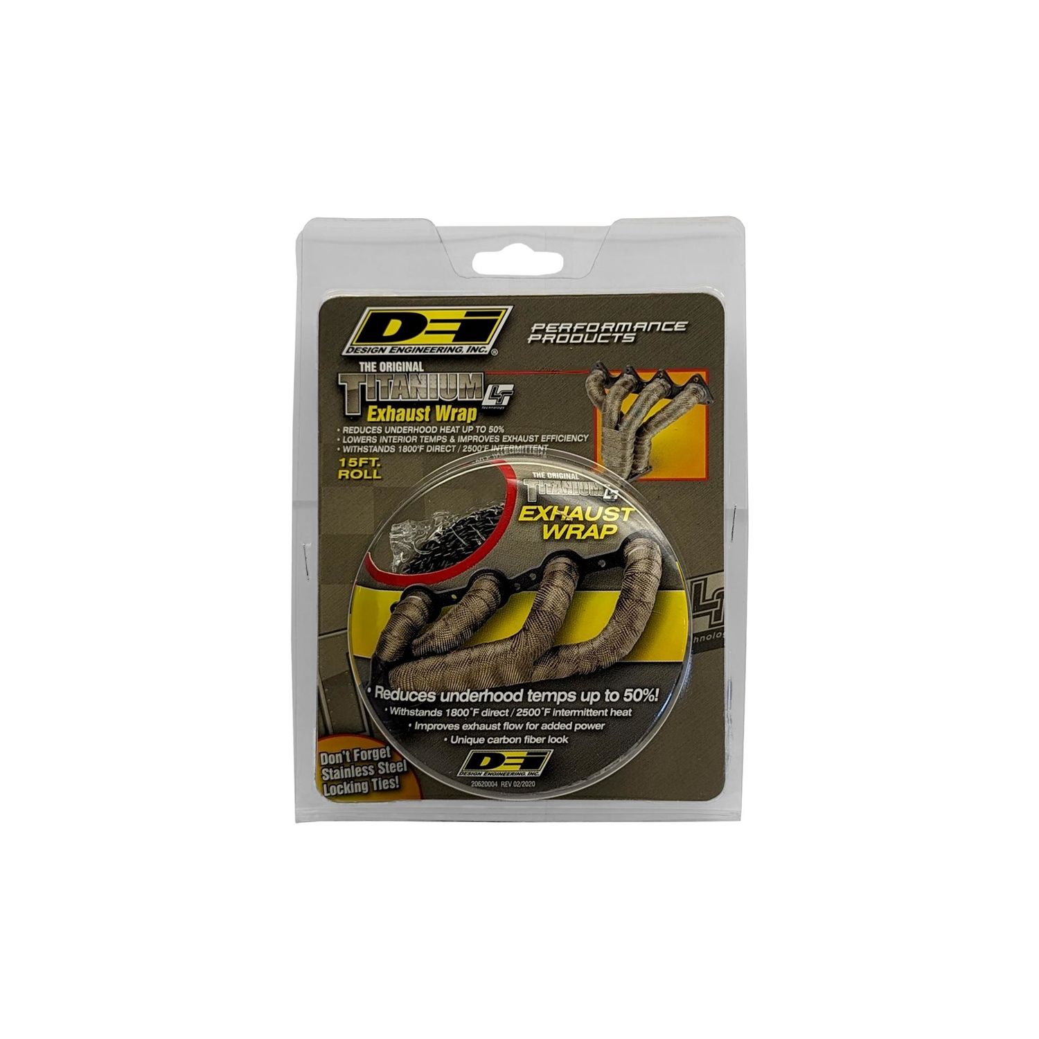 Design Engineering 1in x 15ft Titanium Exhaust Wrap