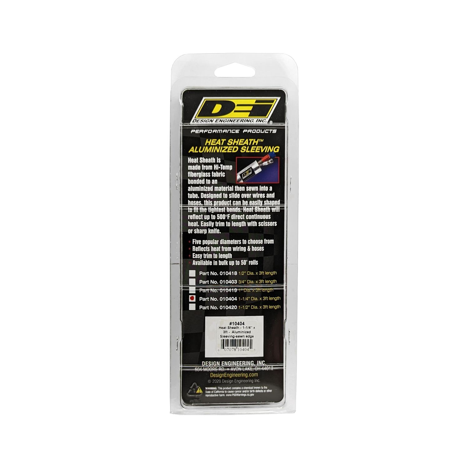 Design Engineering Aluminized Heat Sheath 1/2 Design Engineering Aluminized Heat Sheath 1/2