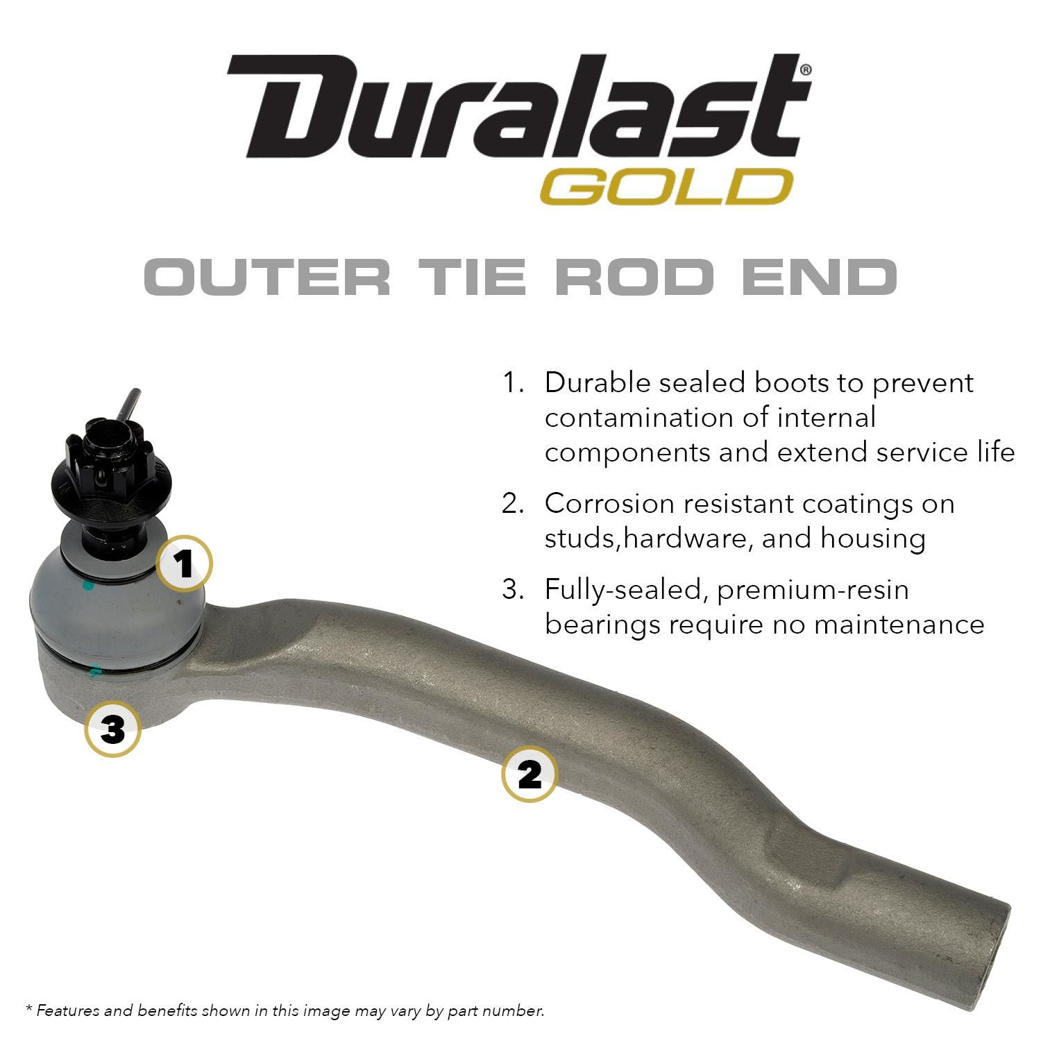 Duralast Gold Tie Rod End GES69062LF