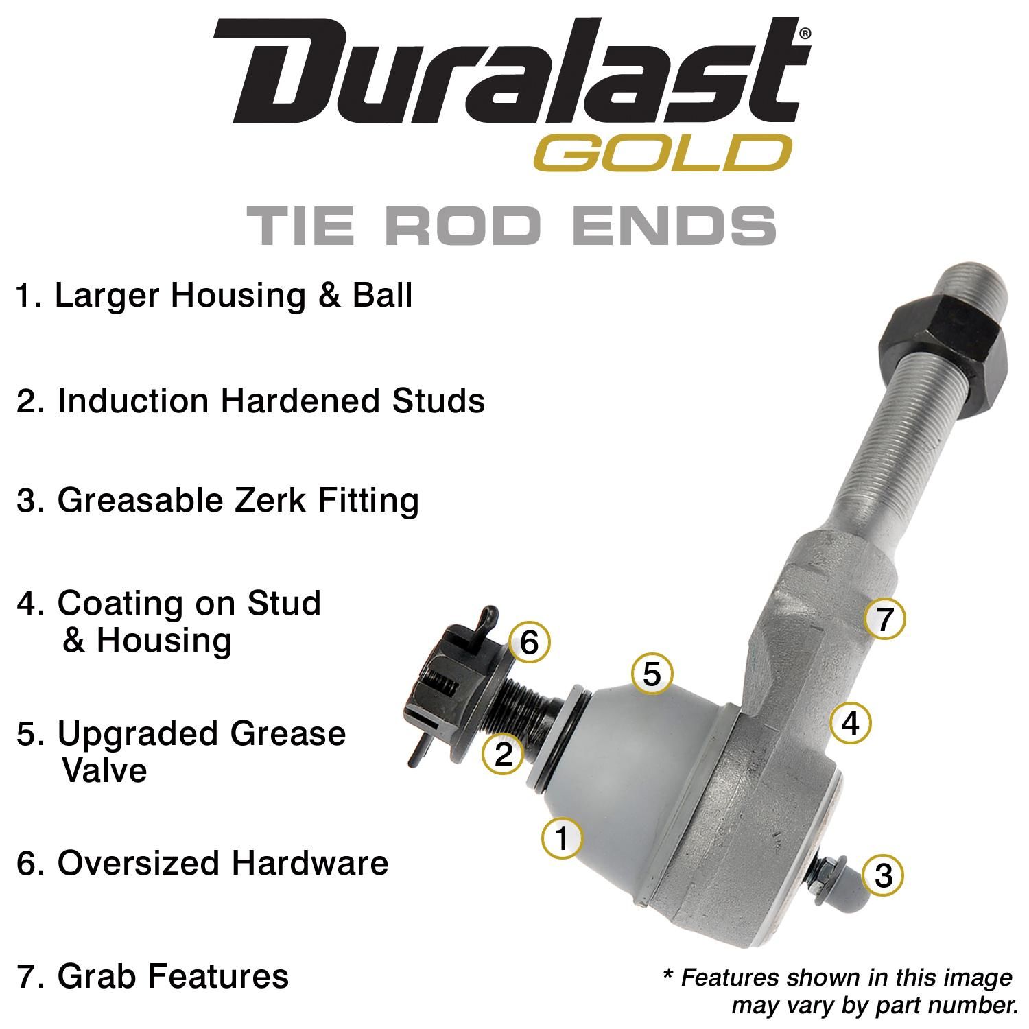Duralast Gold Tie Rod End GES800375