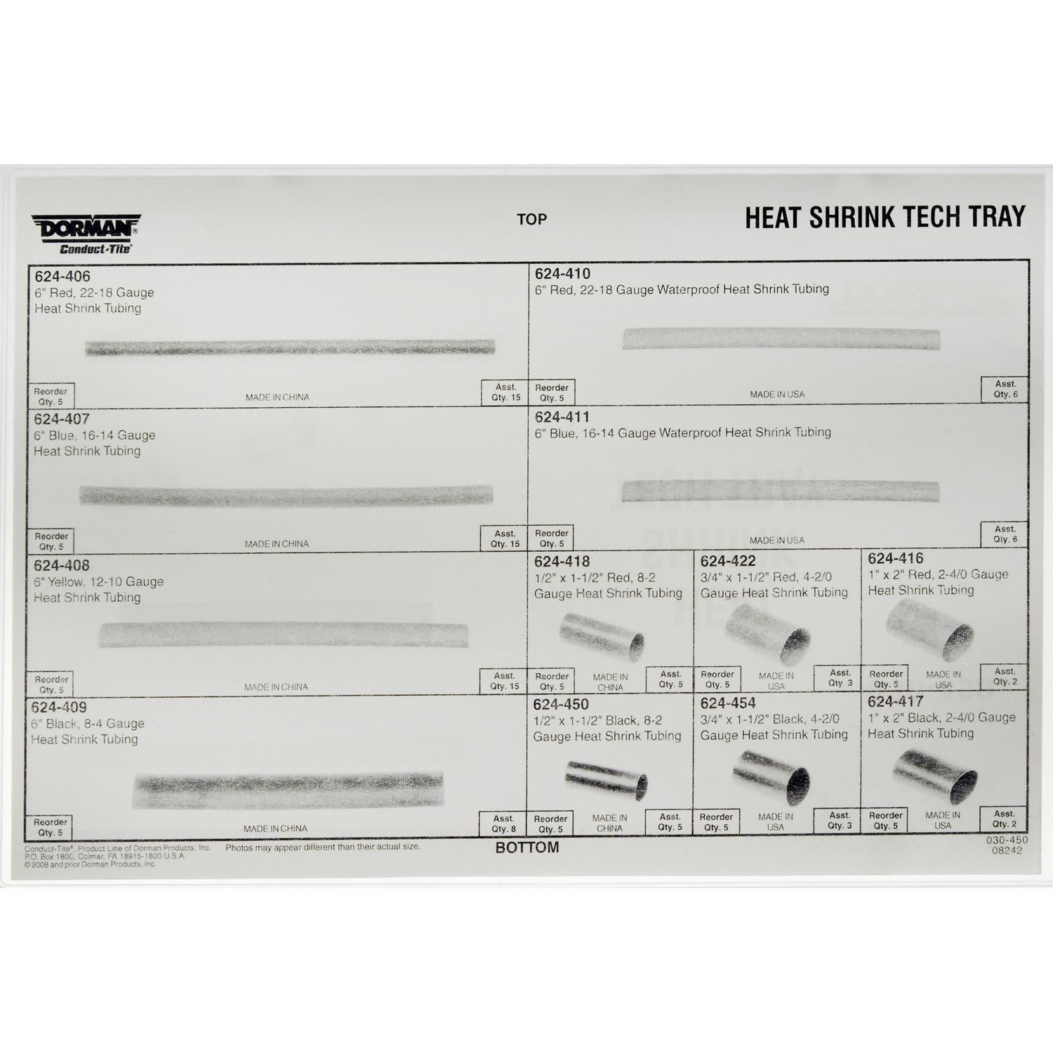 Dorman - Autograde Heat Shrink Tech Tray 85 Piece