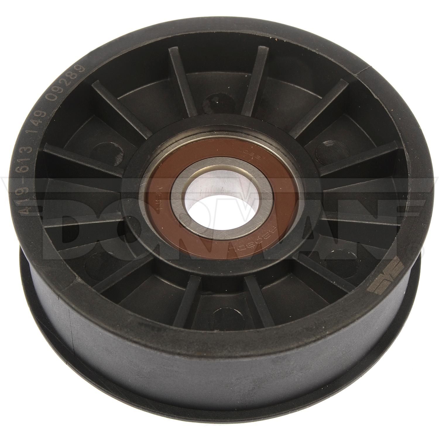 DORMAN 90.7 mm Accessory Drive Belt Idler Pulley for Ford - Dorman Idler Pulley 419-5000 - Idler Pulley (Pulley Only) - Idler Pulleys - Idler Pulley (Pulley Only) - Serpentine Belt Idler Pulley - This replacement accessory drive belt idler pulley has been engineered to match the function and performance of the original pulley on select vehicle years, makes and models, properly restoring critical vehicle operations. - Ford Motor Company 1993-88, General Motors 1995-85