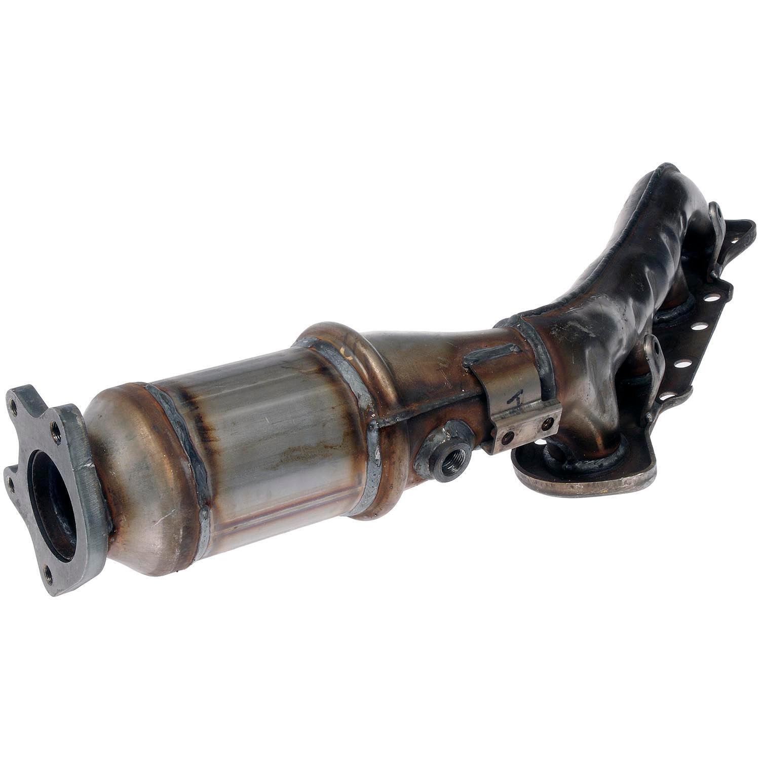 Dorman Exhaust Manifold 674-951 - Manifold Converter - Not CARB Compliant - Catalytic Converter - Exhaust Manifold - This catalytic converter with integrated exhaust manifold - a.k.a. manifold converter - is precision-engineered to match the original equipment on specific vehicle years, makes and models for a reliable replacement. - Hyundai Equus 2016-12, Hyundai Genesis 2014-12, Kia K900 2015
