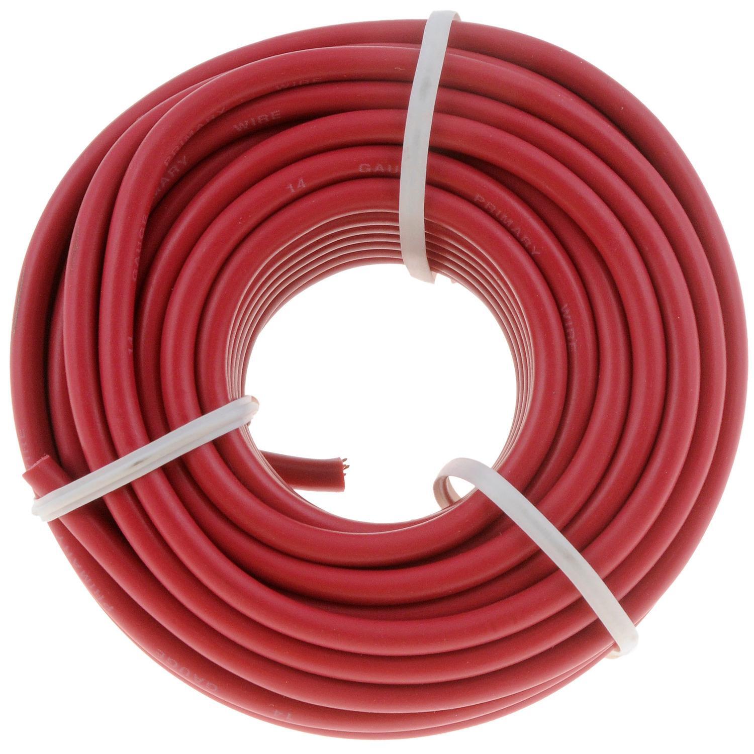 GR-1221 ワイヤーロープ D4 4X 1481 Grand General 55241 14-Gauge Primary Wire - Red, 25 Ft Spool, For
