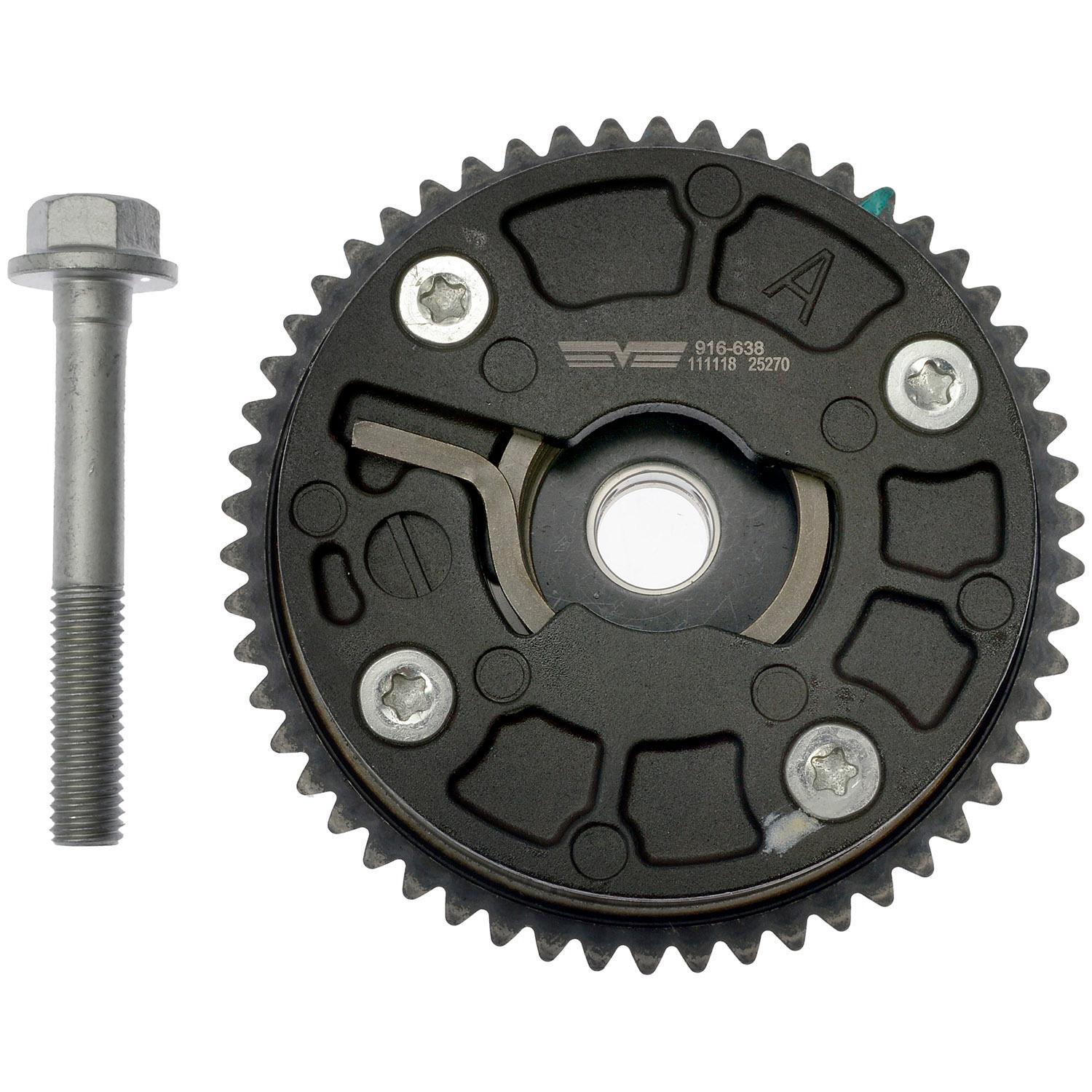 Cam Phaser - Camshaft Phaser - Variable valve timing actuator - Cam phaser - Variable valve timing gear - The variable valve timing sprocket is key to ensuring an engine's performance and clean running. Replace a worn factory VVT sprocket with this quality engineered sprocket to restore lost performance. Designed to install and perform like the original. - Buick 2019-16, Chevrolet 2022-16, GMC 2021-18 - Dorman Variable Valve Timing Sprocket 916-638