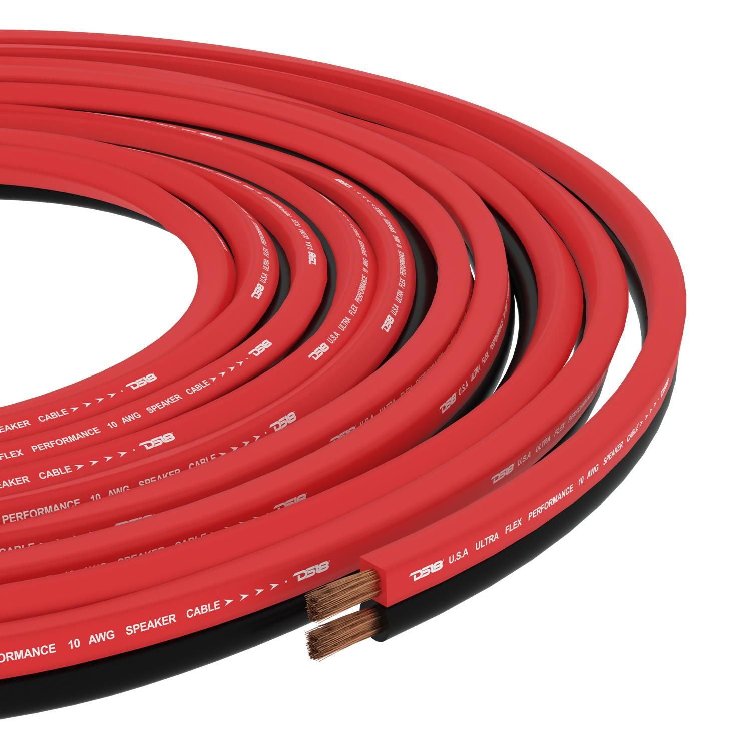 DS18 10GA Red and Black 100ft Ultra Flex Speaker Wire