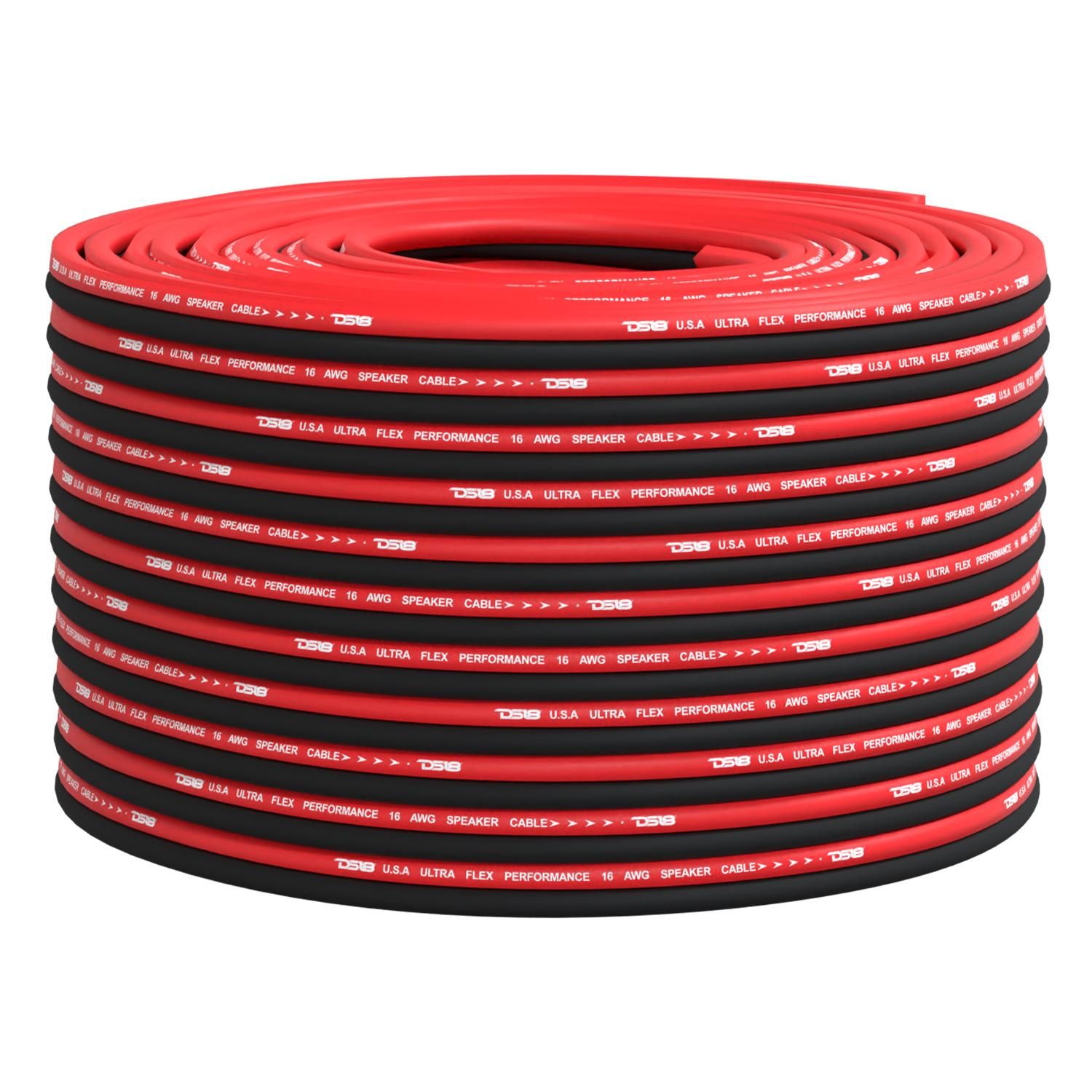 DS18 16GA Red and Black 100ft Ultra Flex Speaker Wire