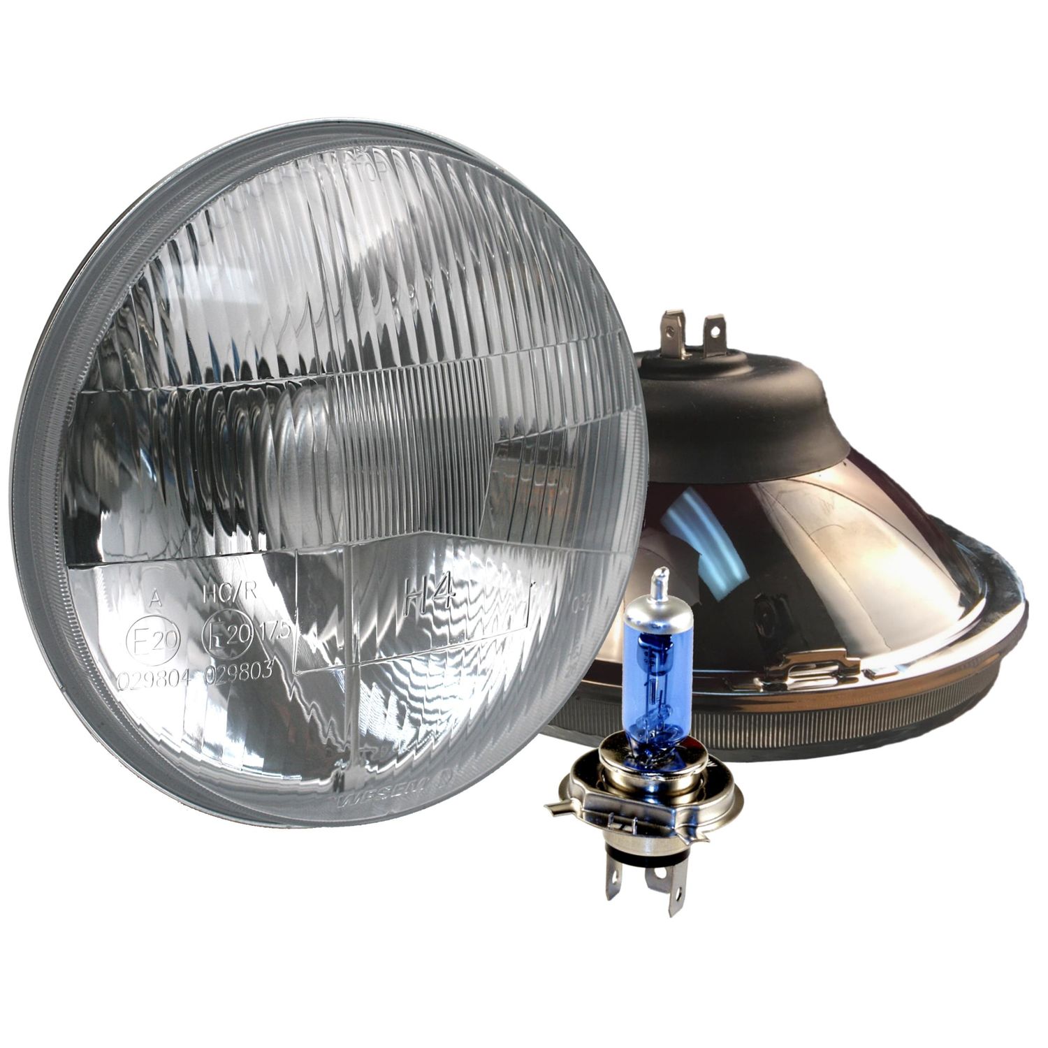 Delta Light 7in DOT Compliant Classic Xenon Headlights With Halo 1 Pair