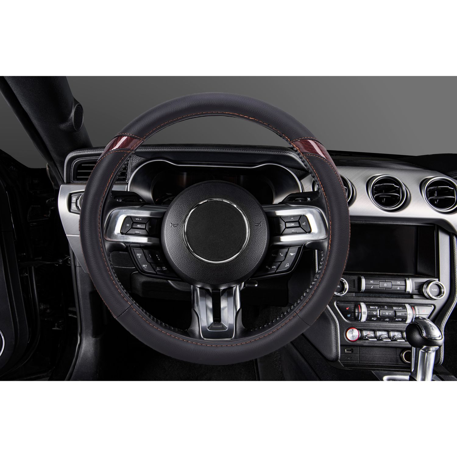 2015 mustang deals steering wheel cover