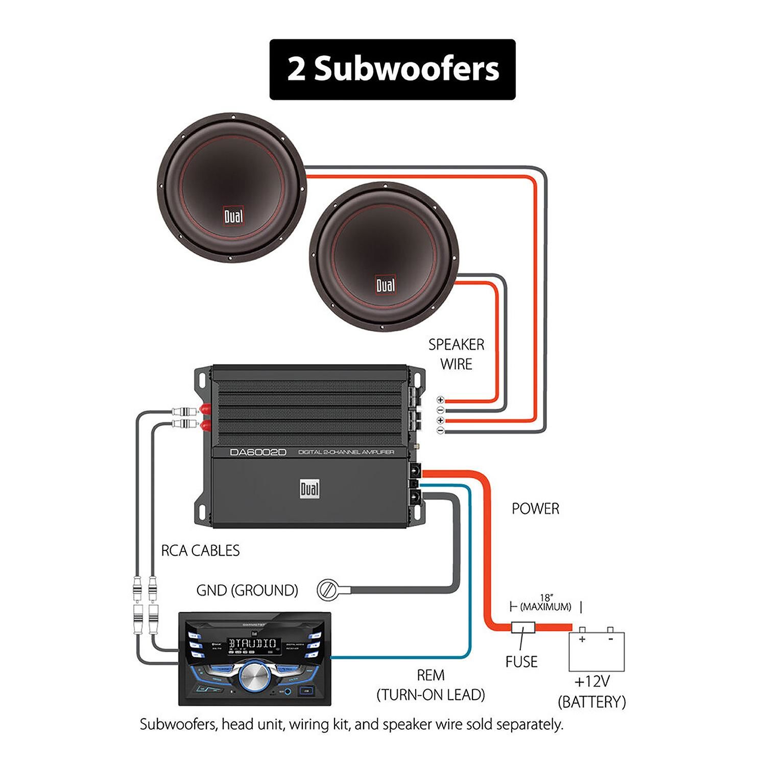 Dual Electronics 2 Channel Class D Digital Amplifier