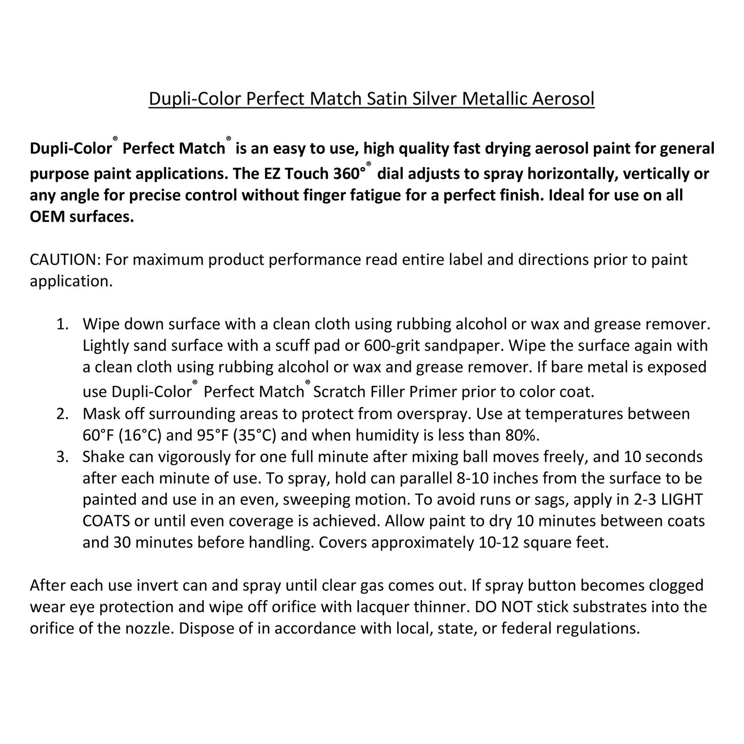 Dupli-Color Perfect Match Touch Up Paint BHA0971