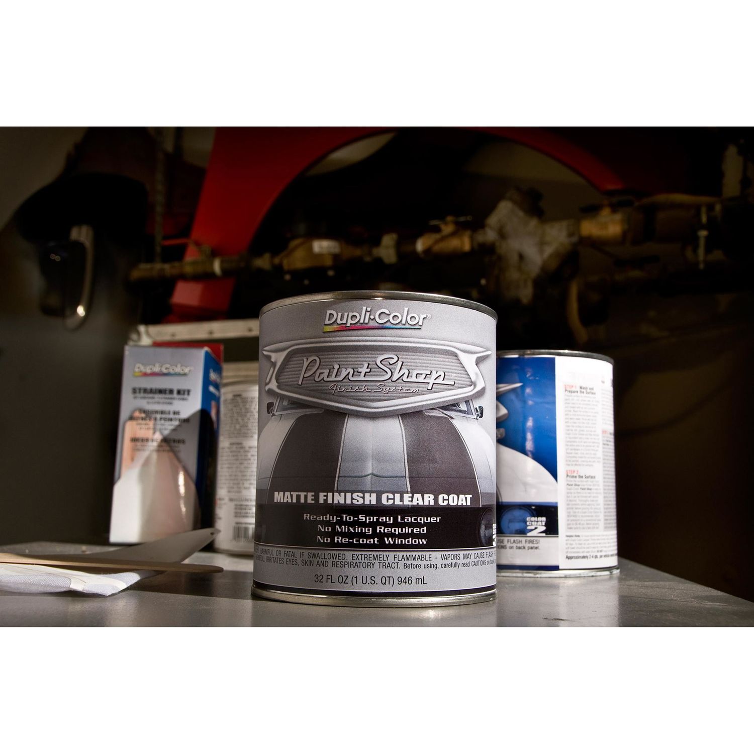 Duplicolor 1K Clear Spray Paint: Clear Gloss Pearl, Aerosol, High