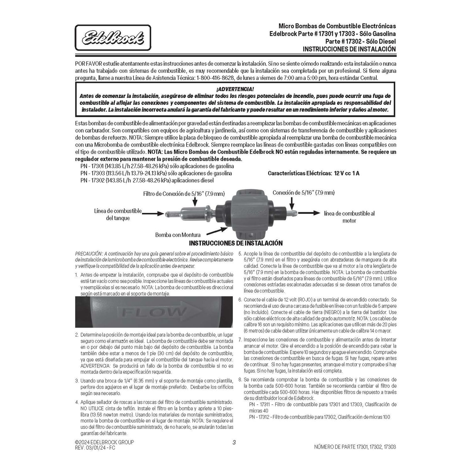 Edelbrock Fuel Filter for Micro Fuel Pumps - Gas Edelbrock Fuel Filter for Micro Fuel Pumps - Gas