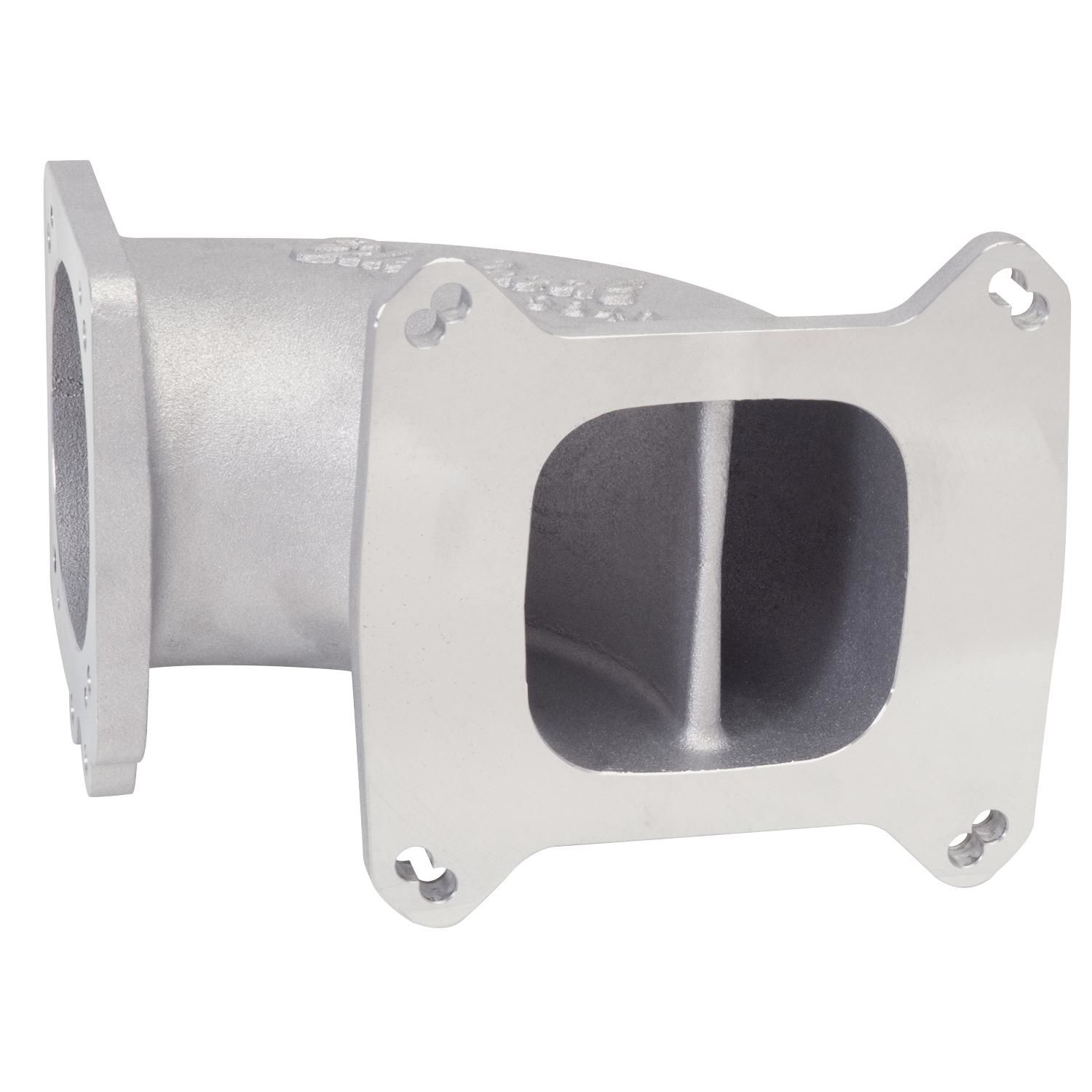Edelbrock Satin 5.50in X 7.75in Throttle Body Intake Elbow