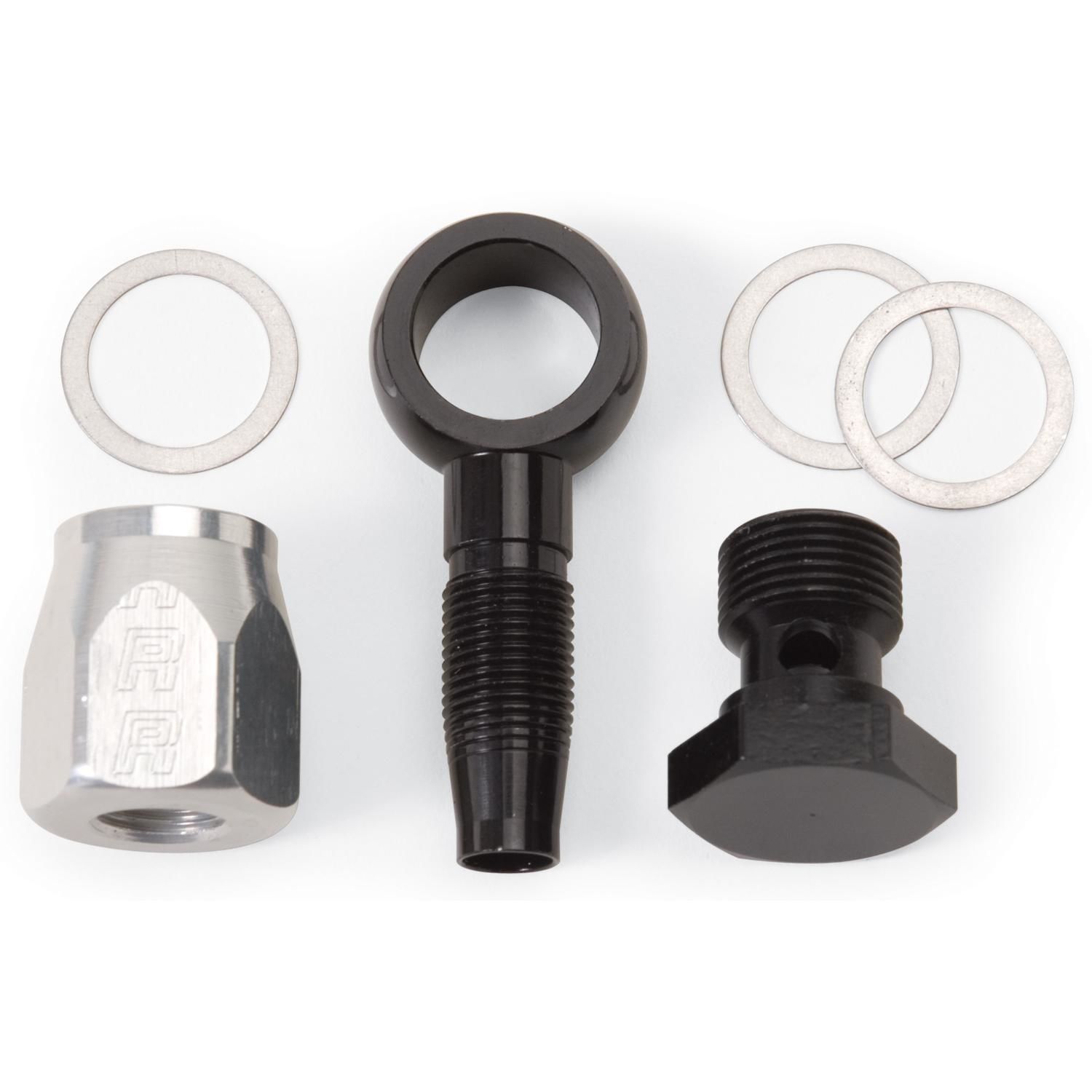 Russell 9/16 in. 24 Black Carburetor Banjo/Hose End Adapter Fitting for