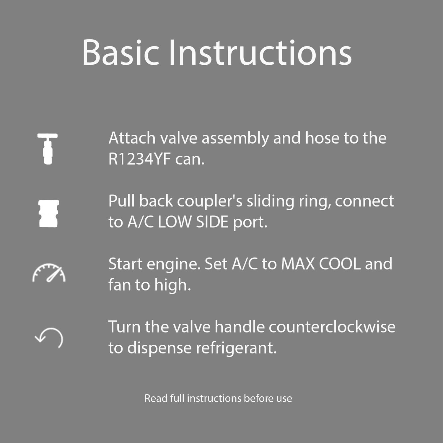 Weitron R1234yf Charge Hose with Gauge and Coupler