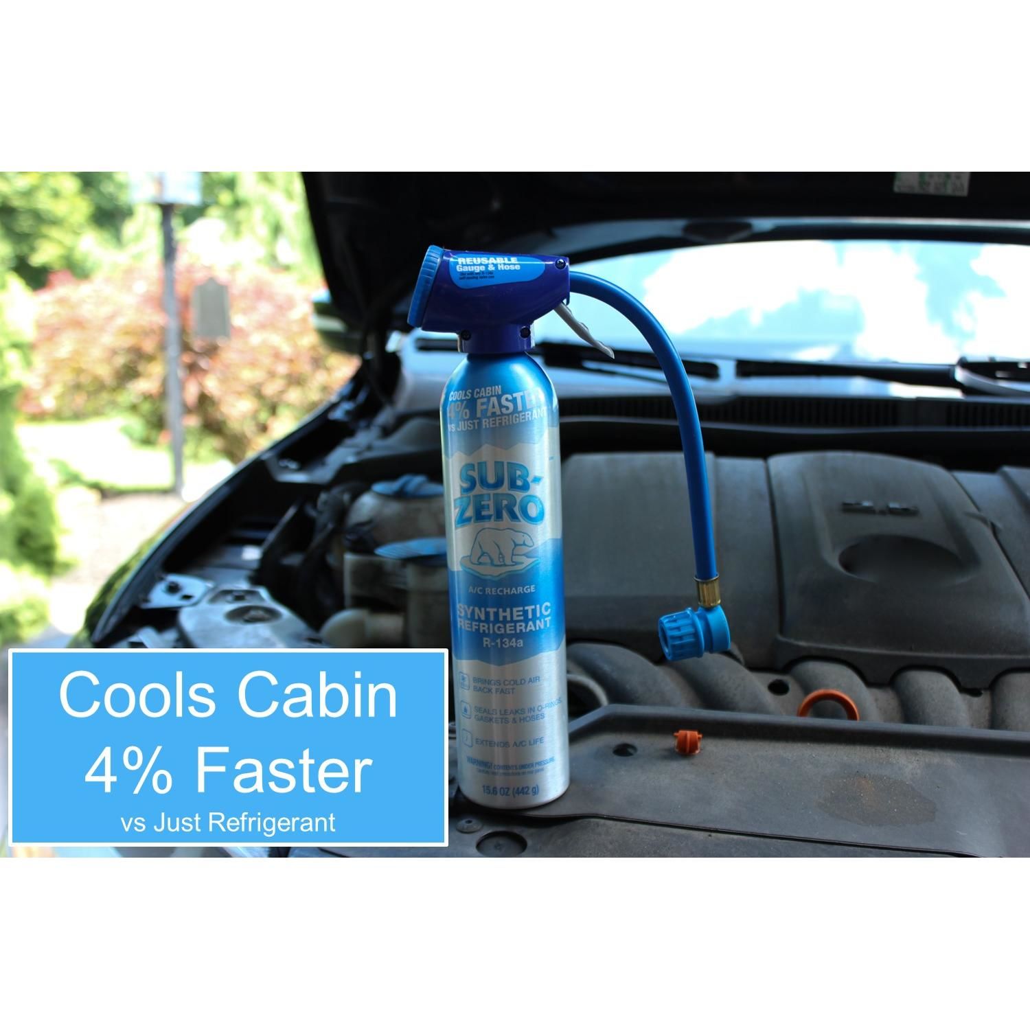 AQUOS - りう SubZero R-134a Refrigerant Kit with Stop Leak and Charging