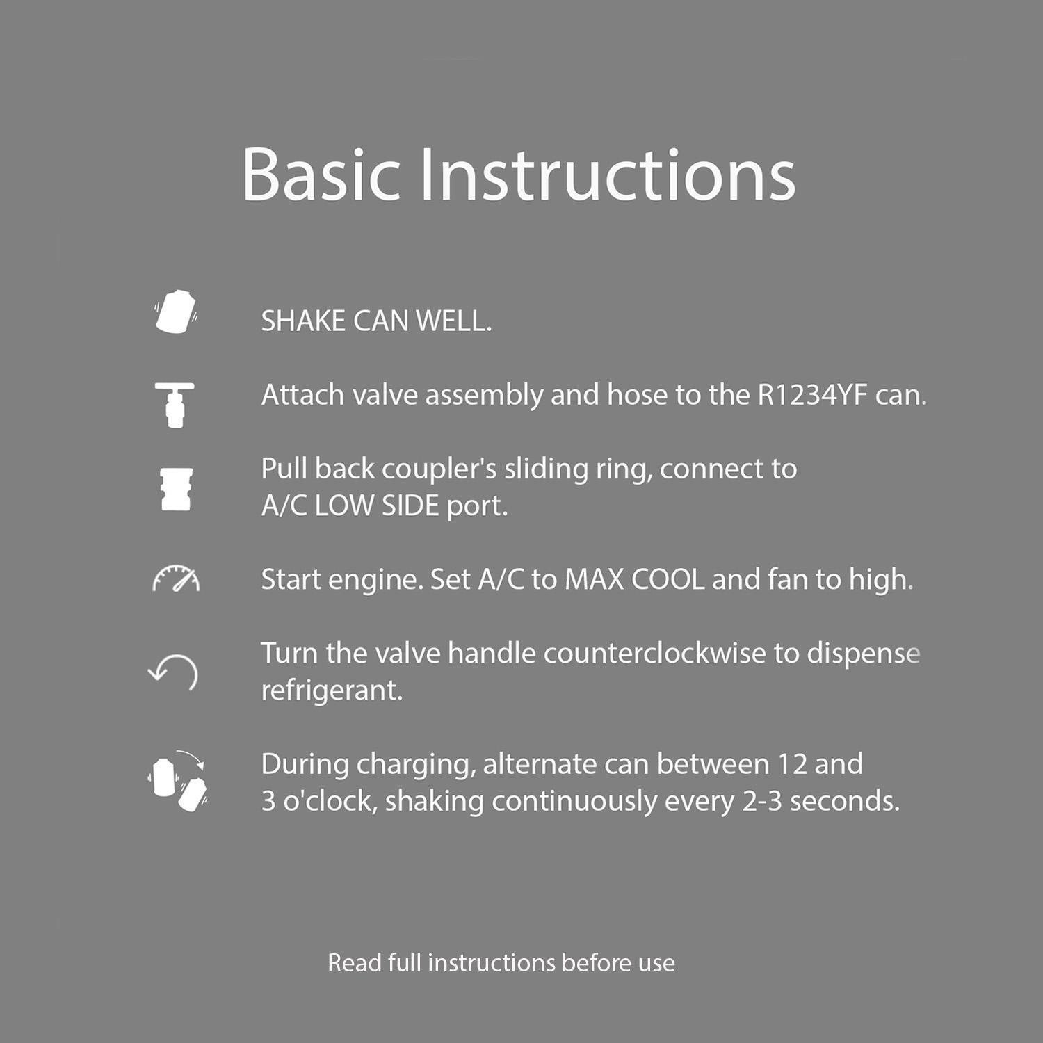 Weitron R1234YF Refrigerant, Stop Leak
