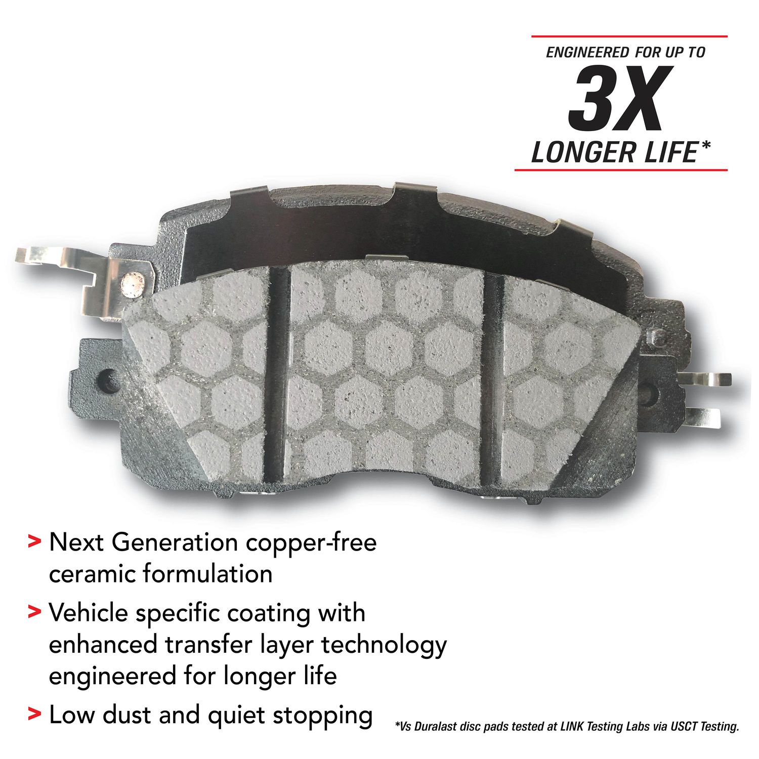 Duralast Elite Copper-Free Ceramic Brake Pads DE1653