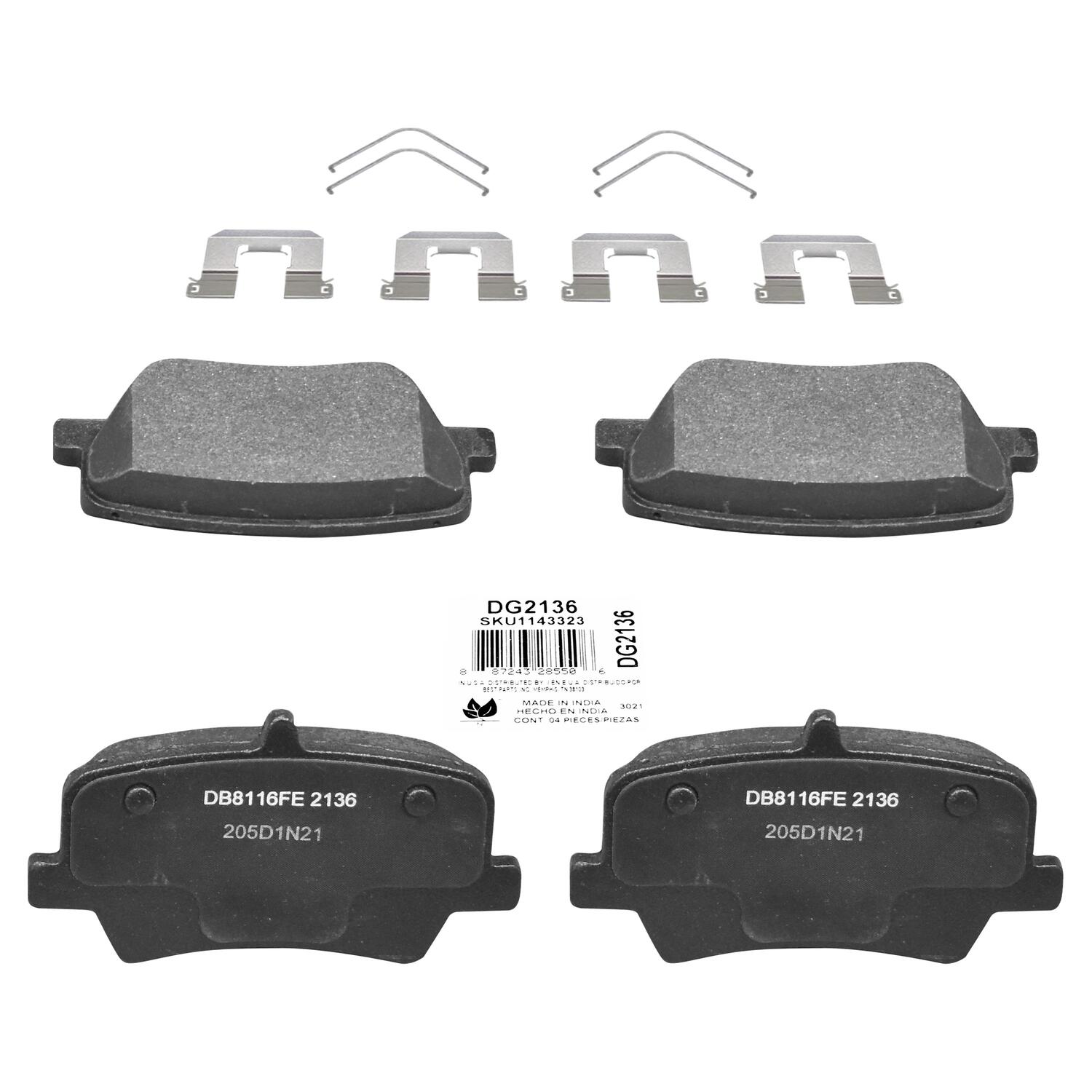 Duralast Gold Semi-Metallic Disc Brake Pad Set DG2136