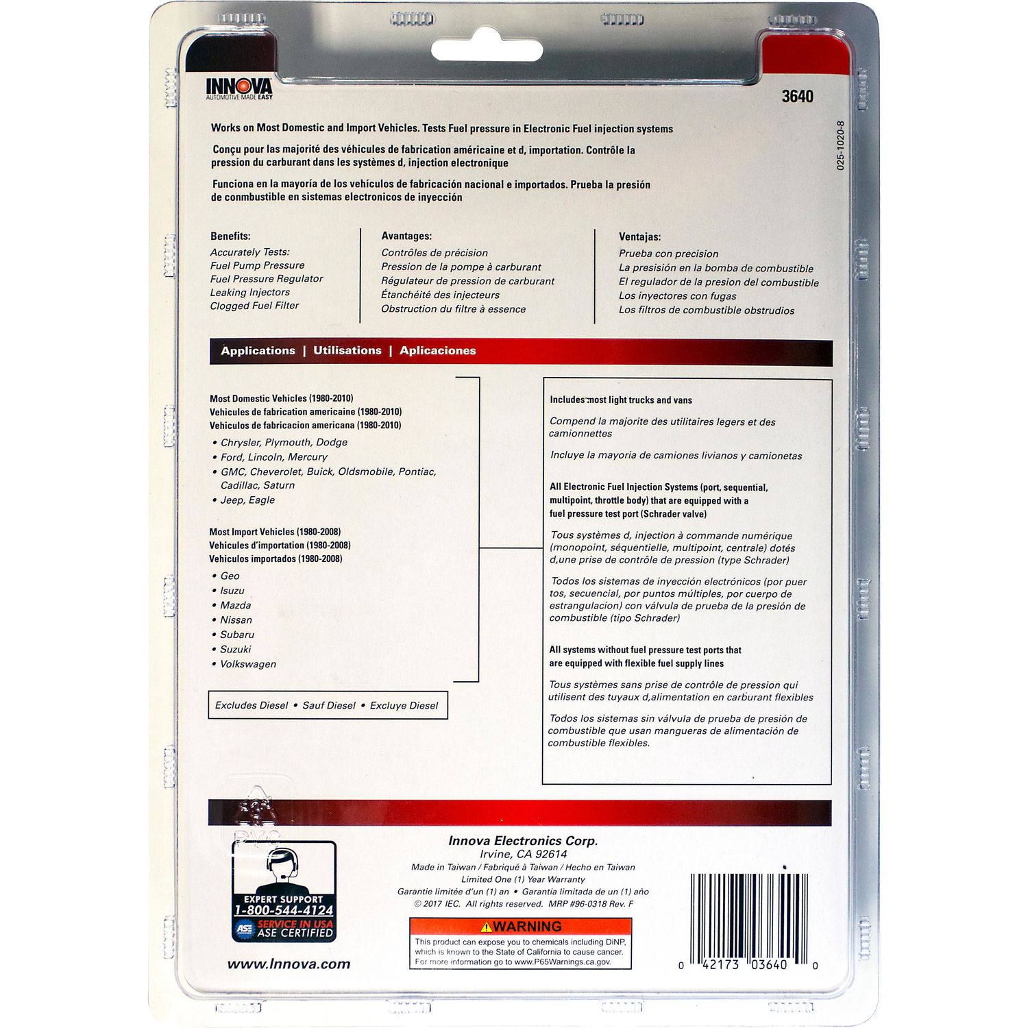 Innova Fuel Injection Pressure Tester