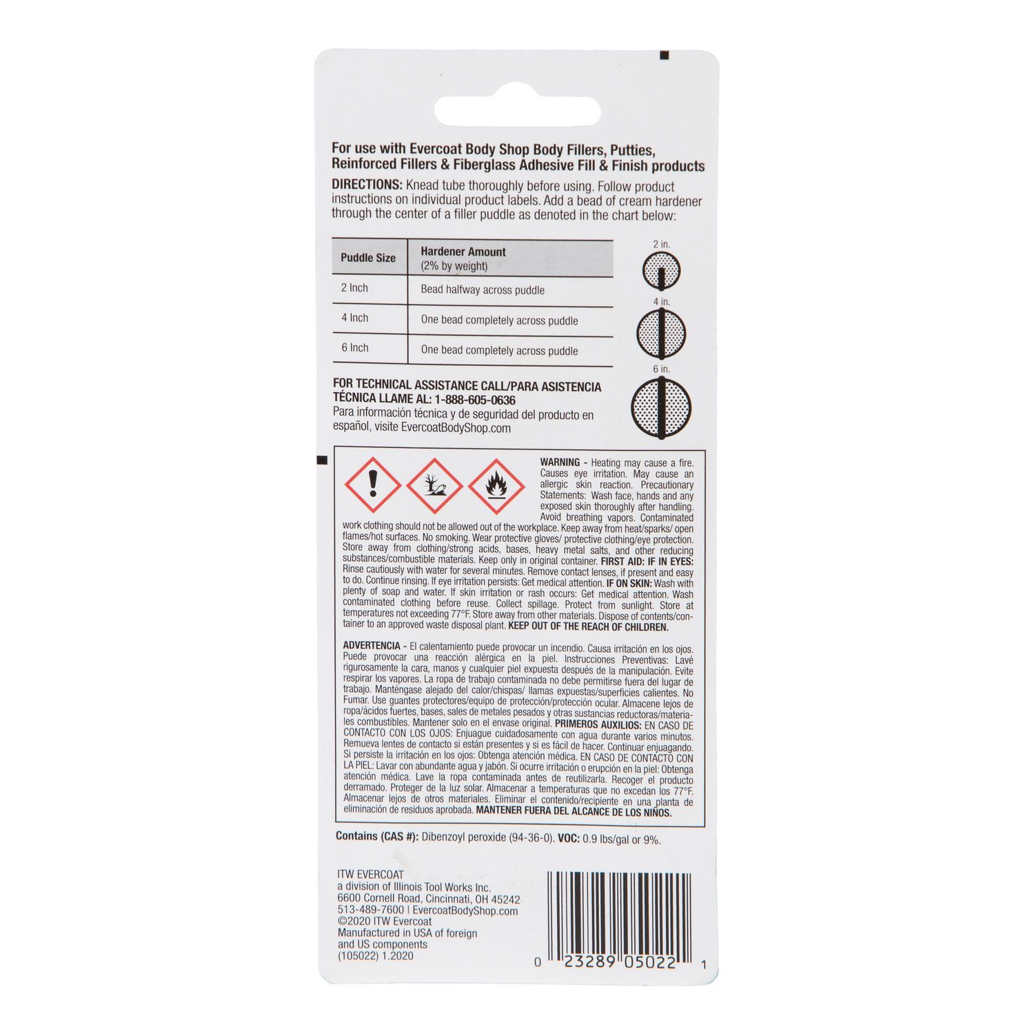 Evercoat Cream Hardener 1oz