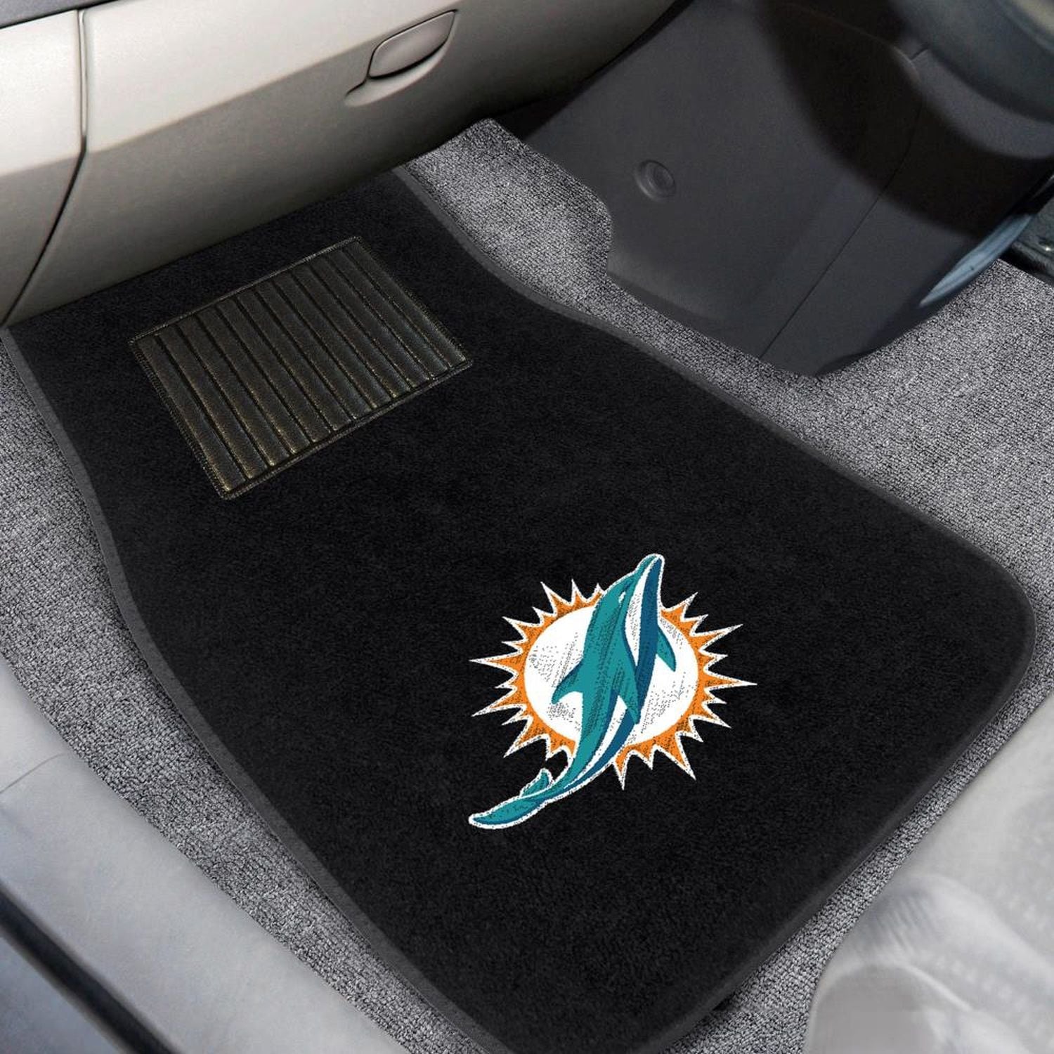 FANMATS Miami Dolphins Embroidered Floor Mat 2 Piece